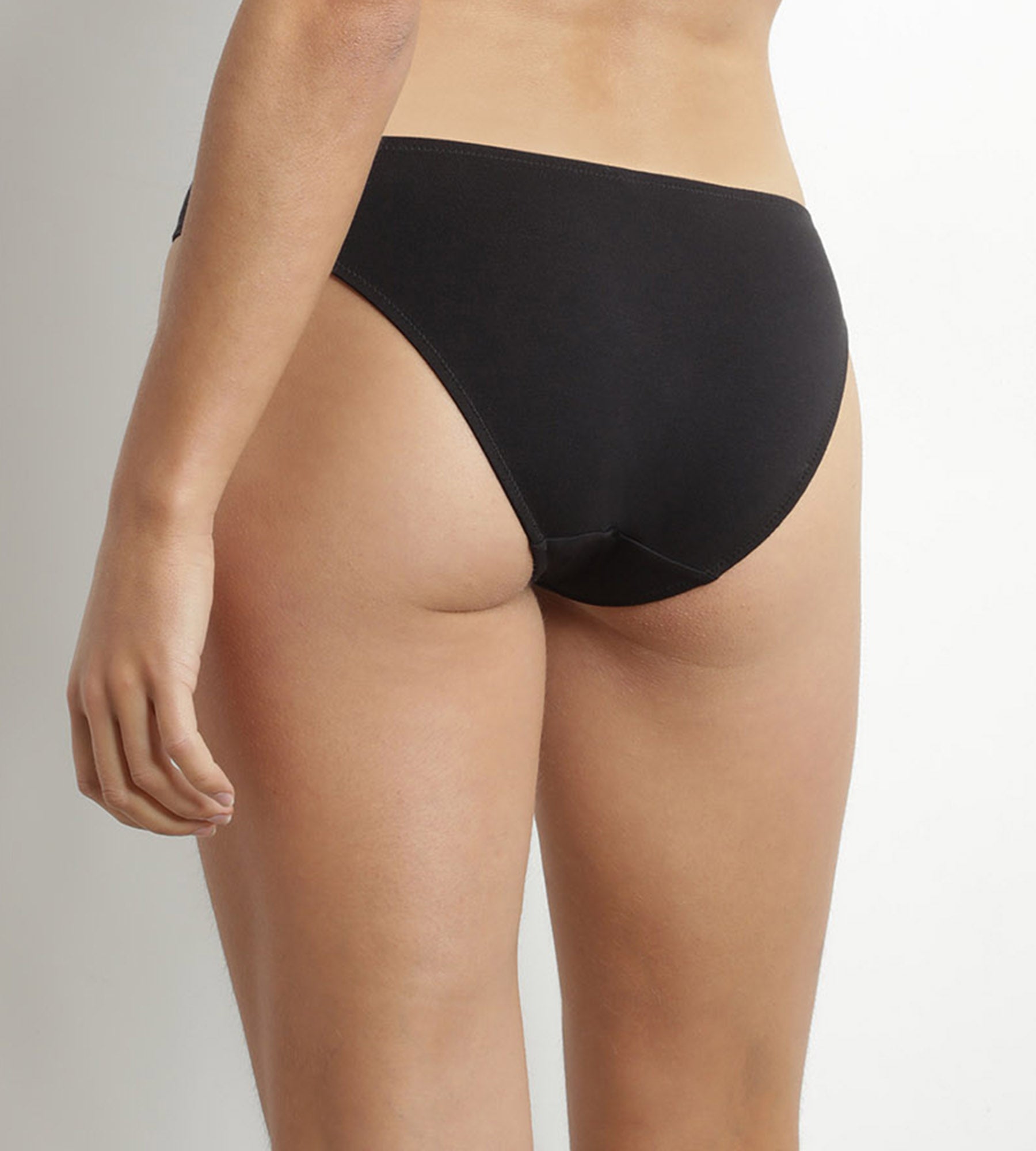 DIM Calzoncillos Midi Mujer Algodón Negro Dim Daily