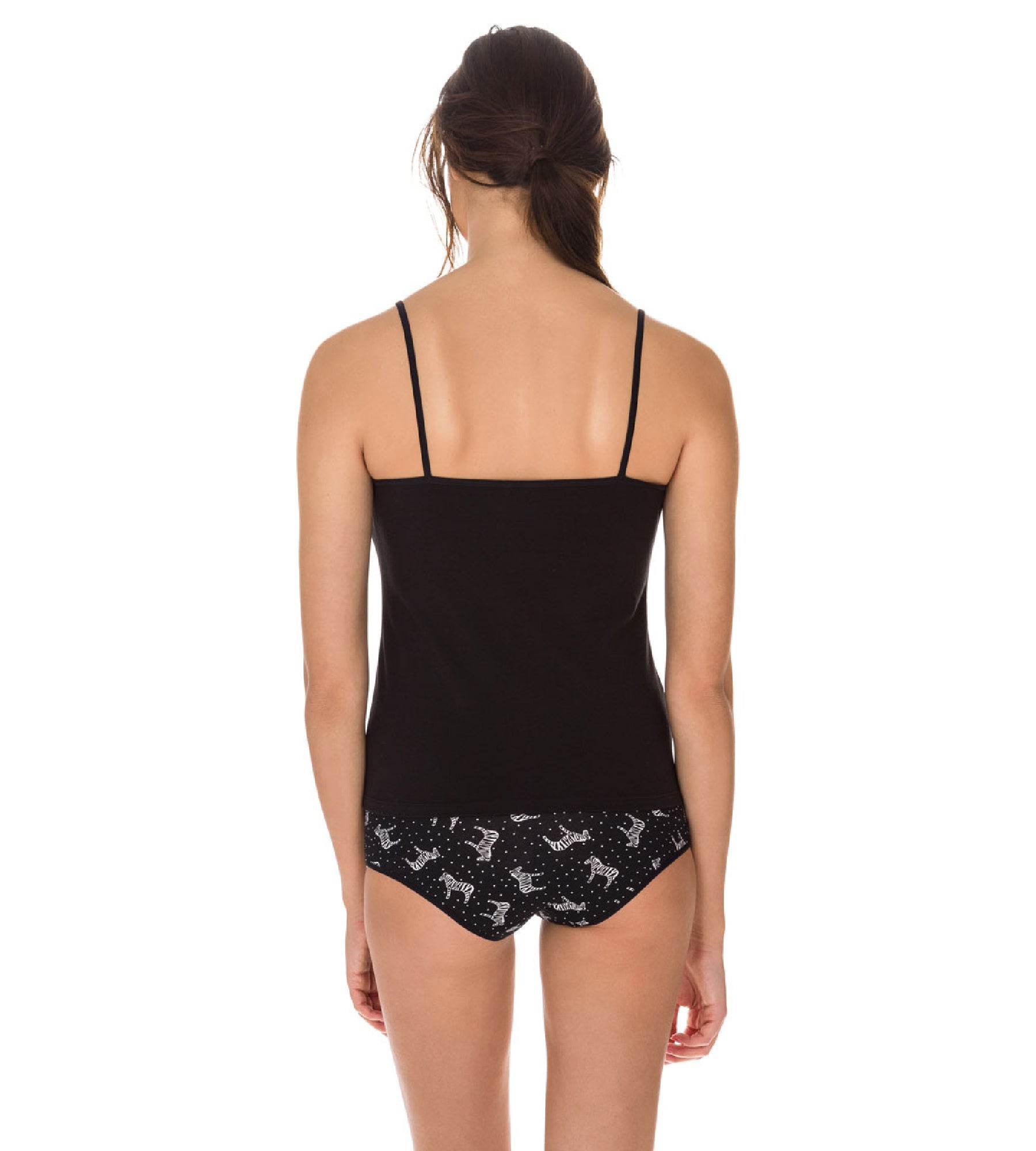 DIM Lote de 2 camisetas interiores en negro/blanco Les Pockets de algodón