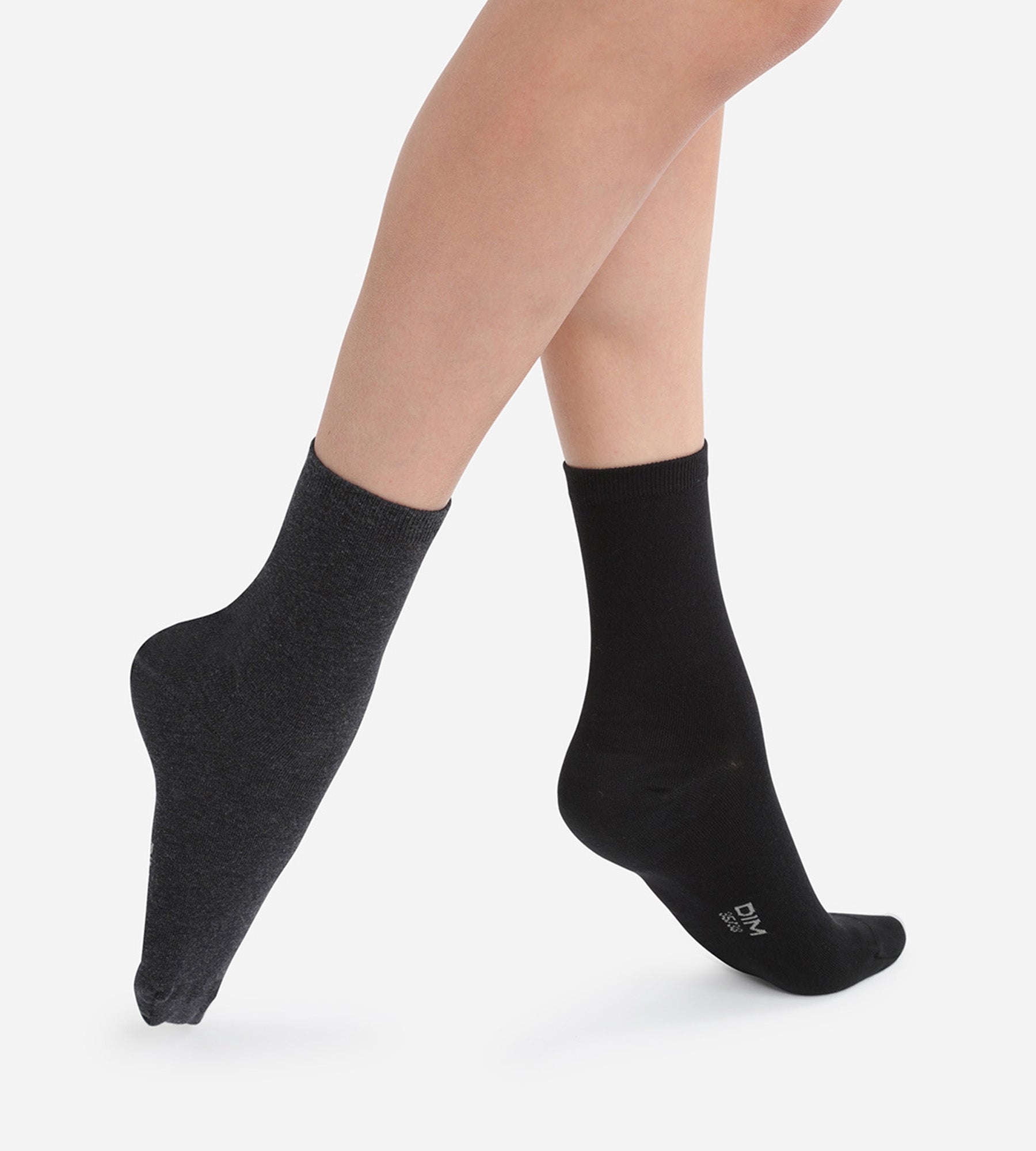 DIM Lote de 2 pares en color antracita y negro para mujer
