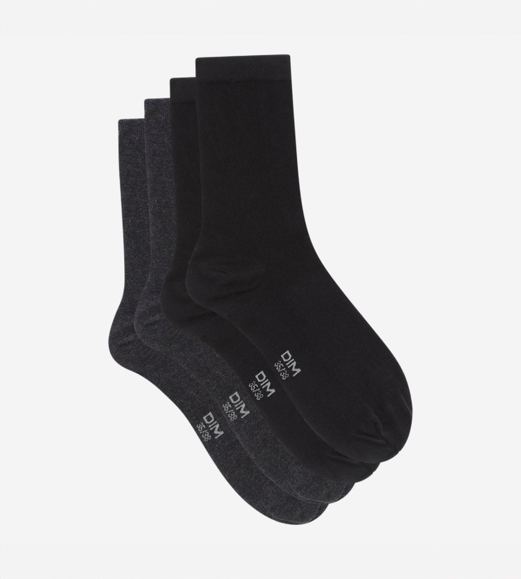DIM Lote de 2 pares en color antracita y negro para mujer