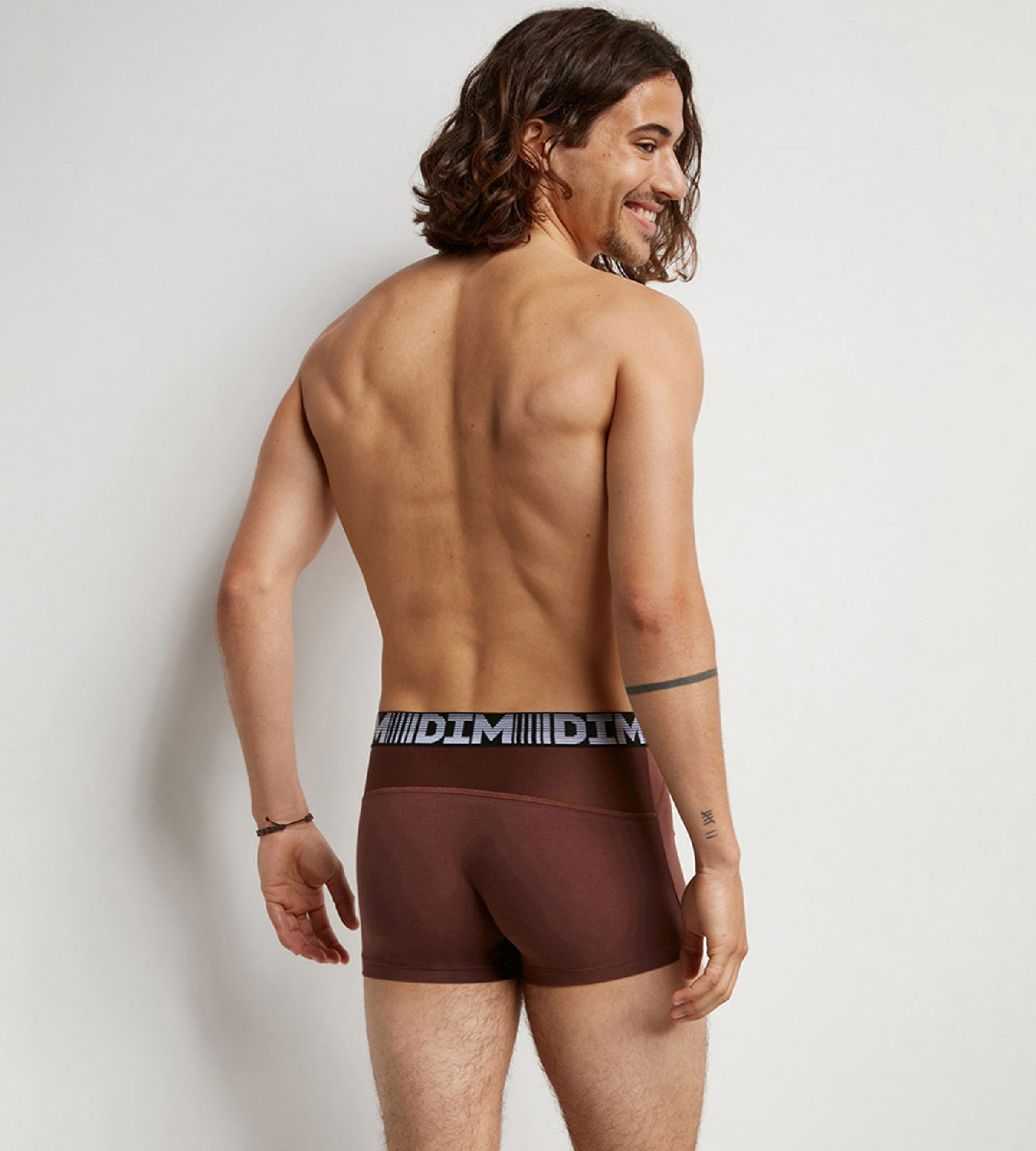 DIM Pack de 2 bóxer para hombre antitranspirables de algodón y licra Caqui 3D Flex Air