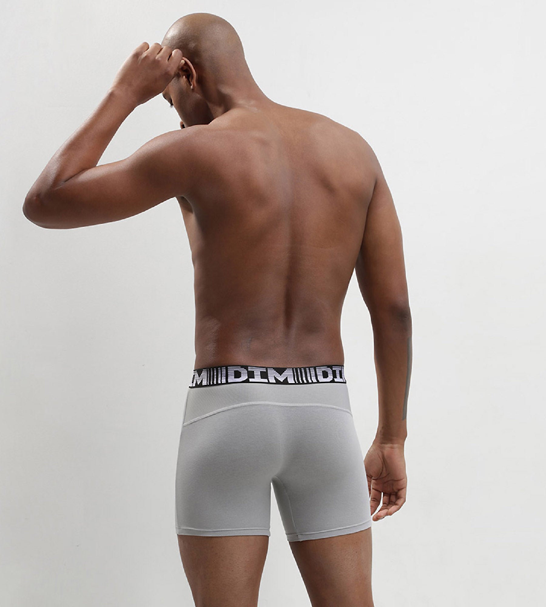 DIM Juego de 2 bóxers para hombre antitranspirantes Negro Gris 3D Flex Air