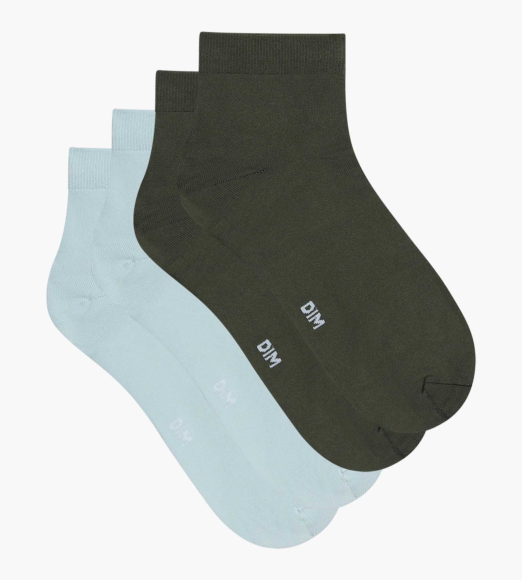 DIM Pack de 2 pares de calcetines de mujer Verde Azul Piel