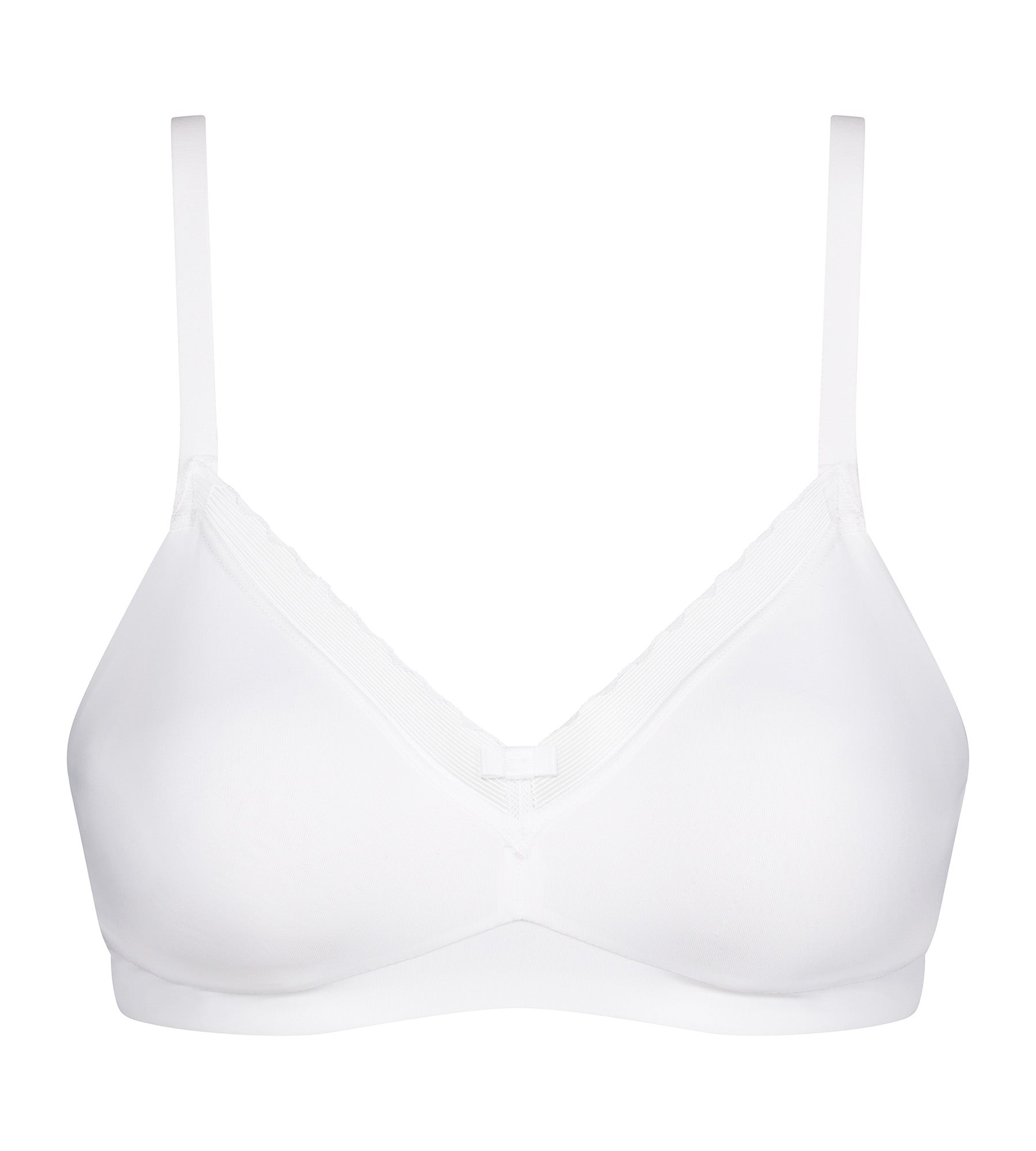 DIM Daily Confort Sujetador con aros de microfibra y tul blanco