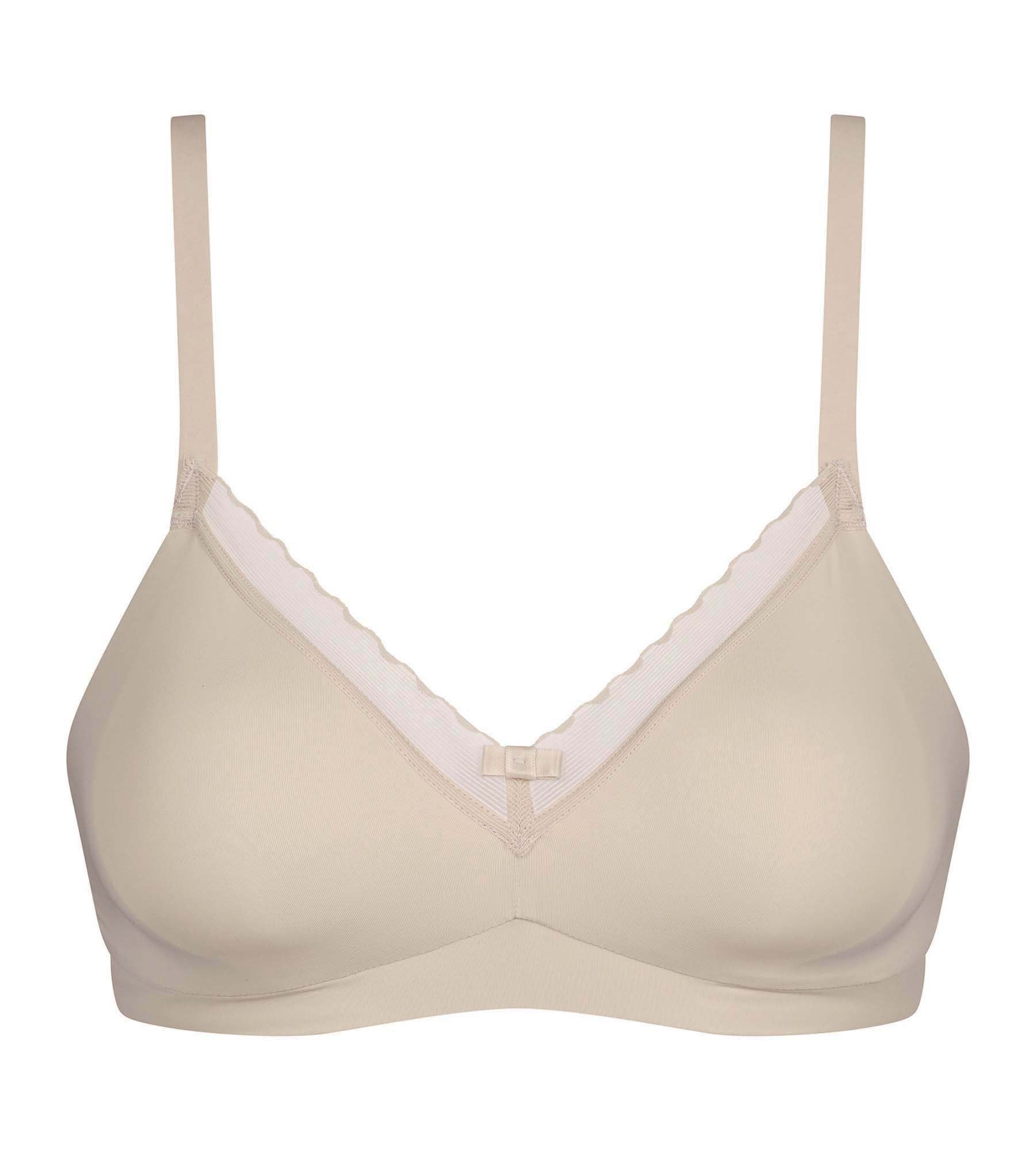 DIM Sujetador con aros de microfibra y tul Nude Daily Confort