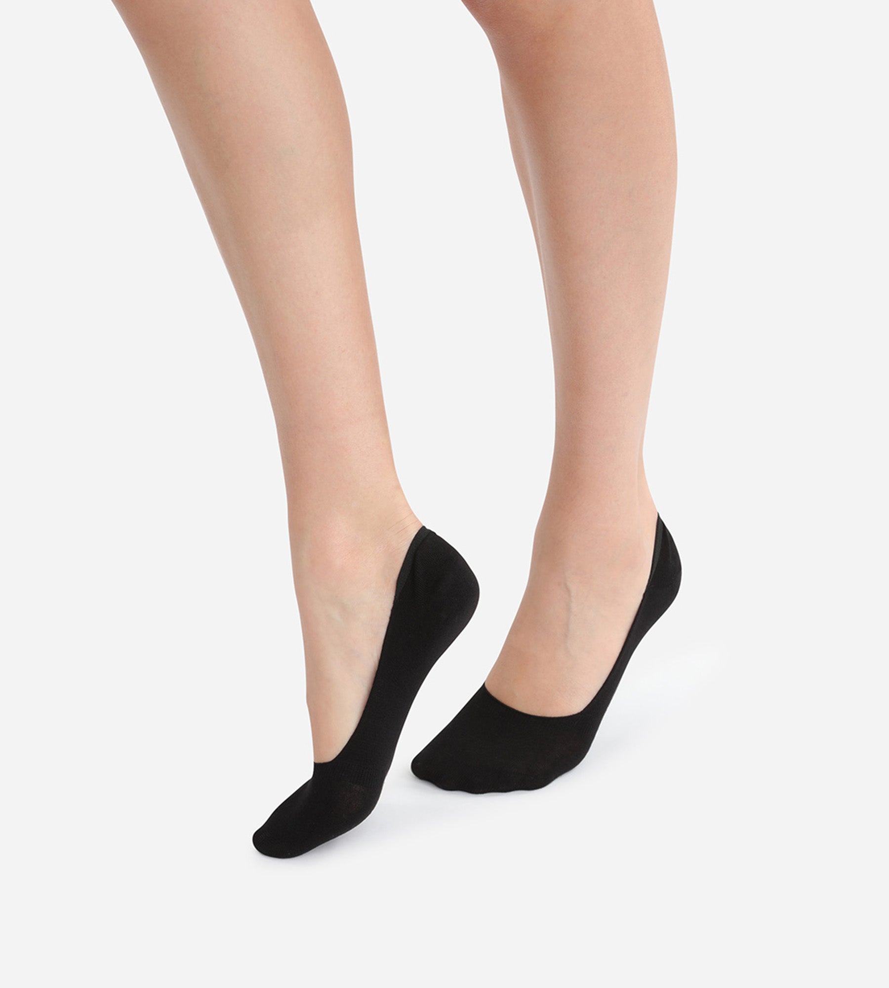 DIM Pack de 2 pares de pinkies negros de algodón para mujer