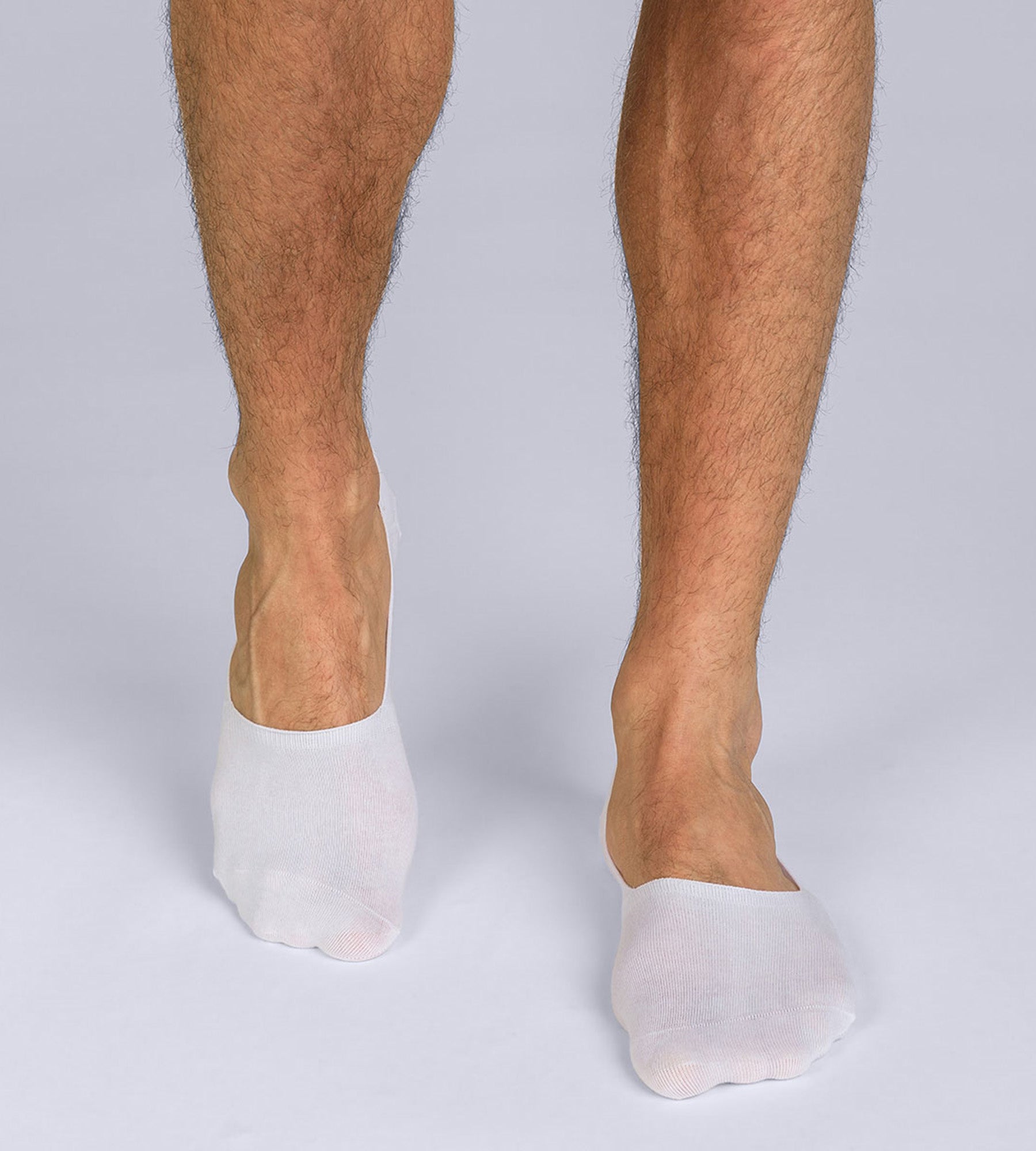 DIM Lote de 2 salvapiés blancos para hombre Basic Coton