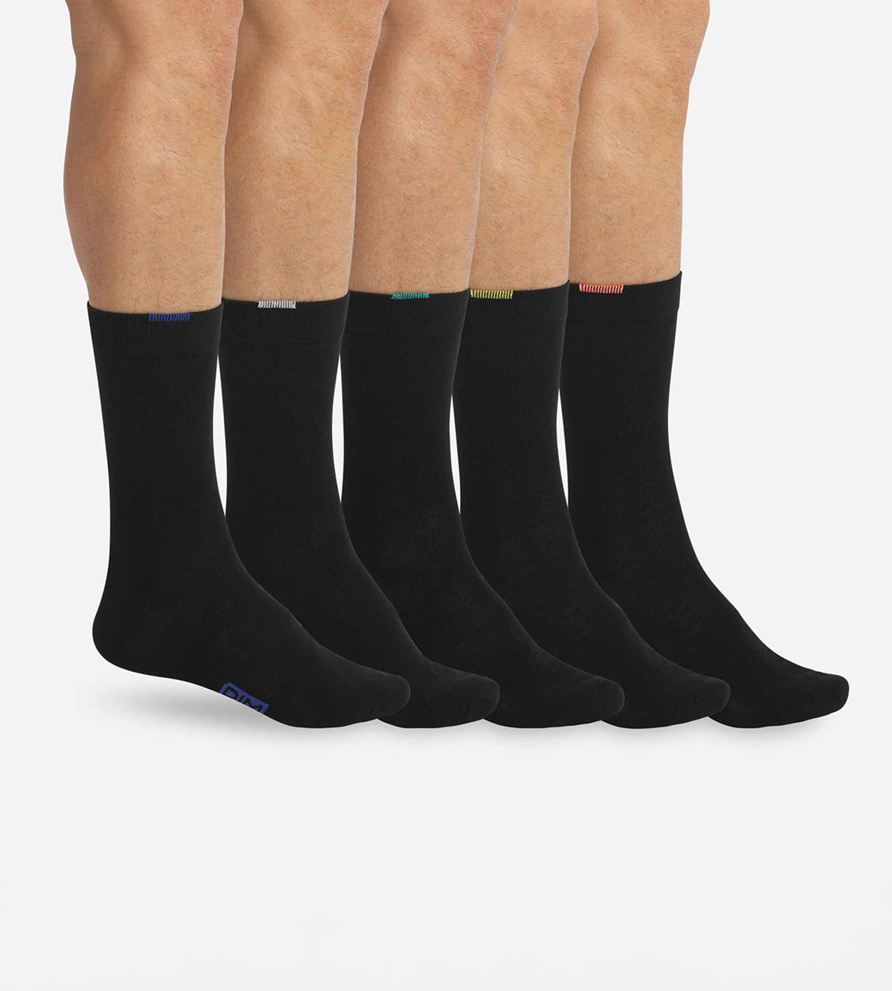 DIM Lote de 5 pares de calcetines negros EcoDIM para hombre