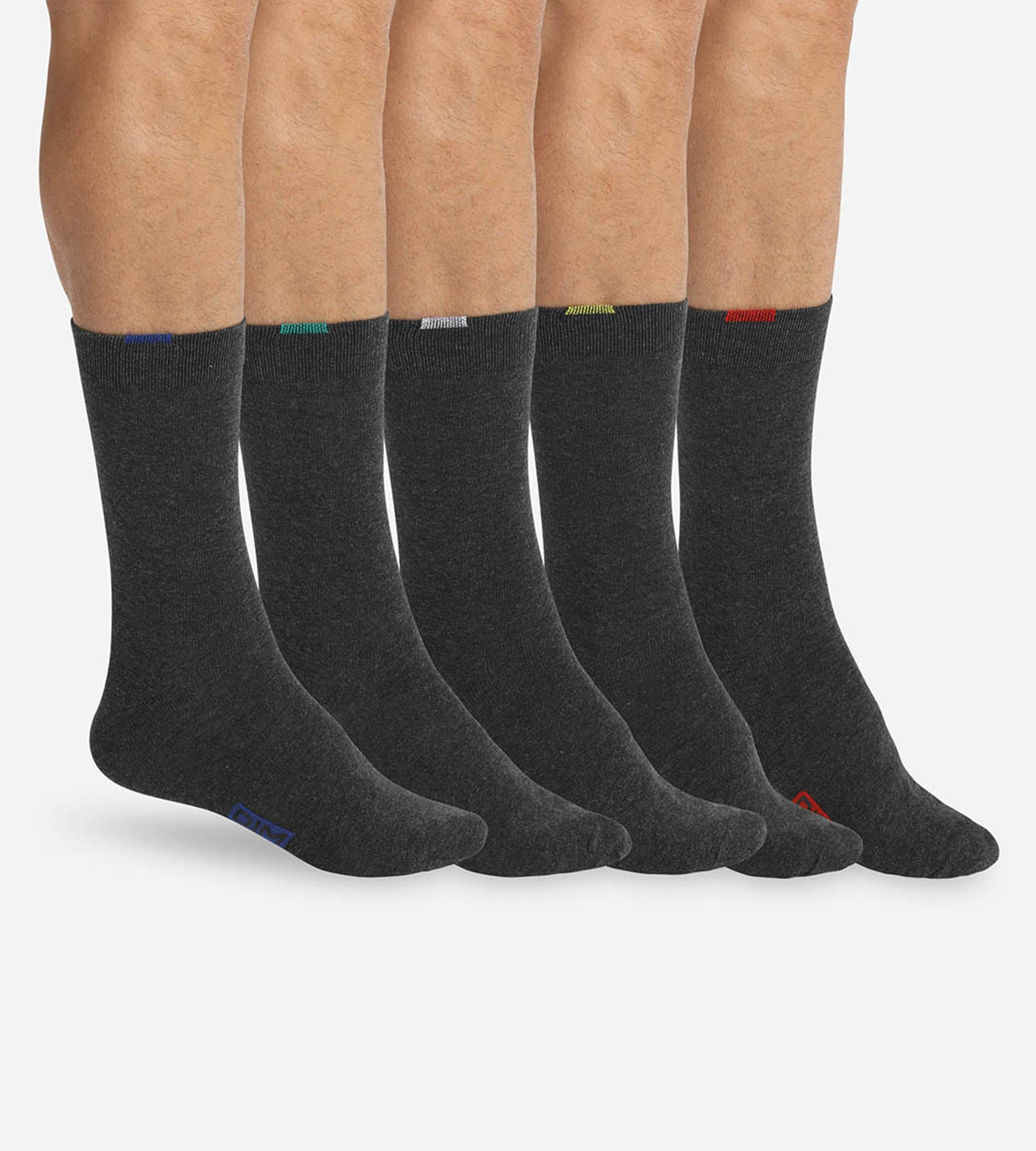 DIM Lote de 5 pares de calcetines grises EcoDIM para hombre