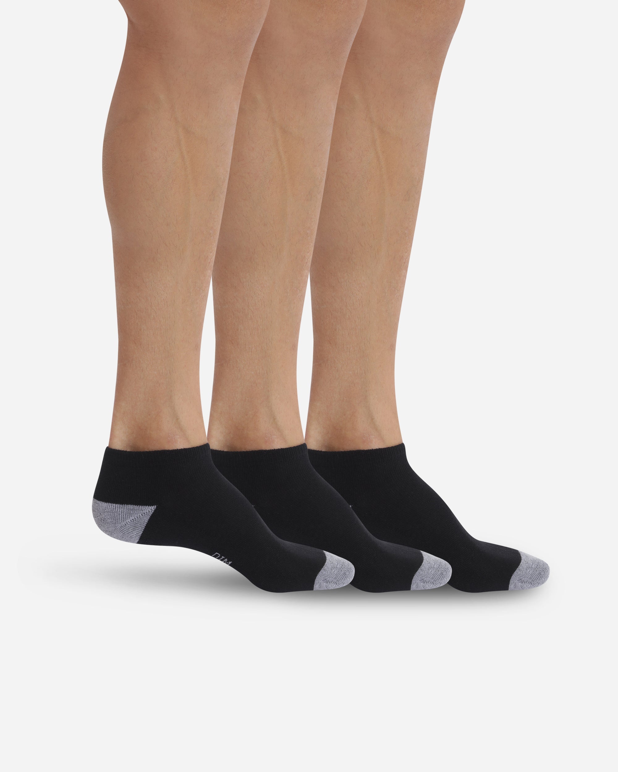 DIM Lote de 3 calcetines bajos deportivos negros EcoDIM Micro para hombre