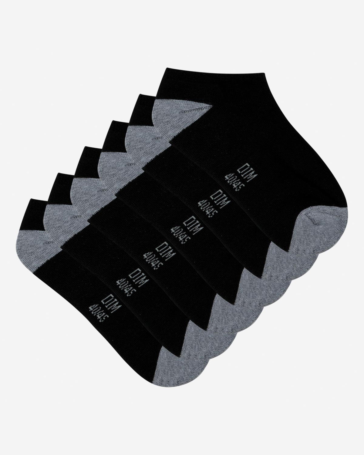 DIM Lote de 3 calcetines bajos deportivos negros EcoDIM Micro para hombre
