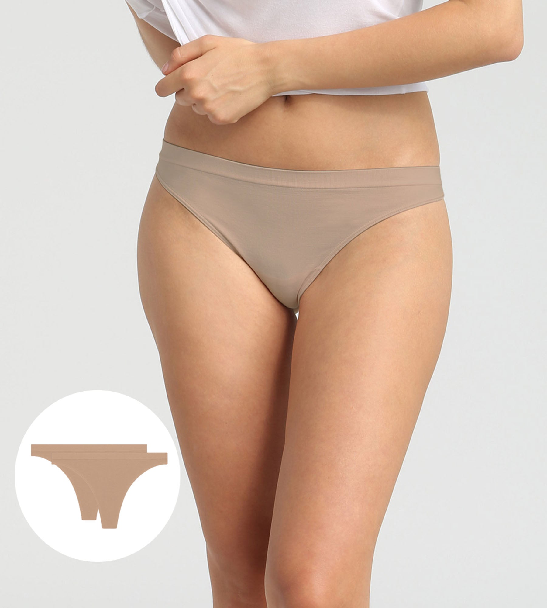 DIM Pack de 2 tangas de microfibra New Skin para mujer