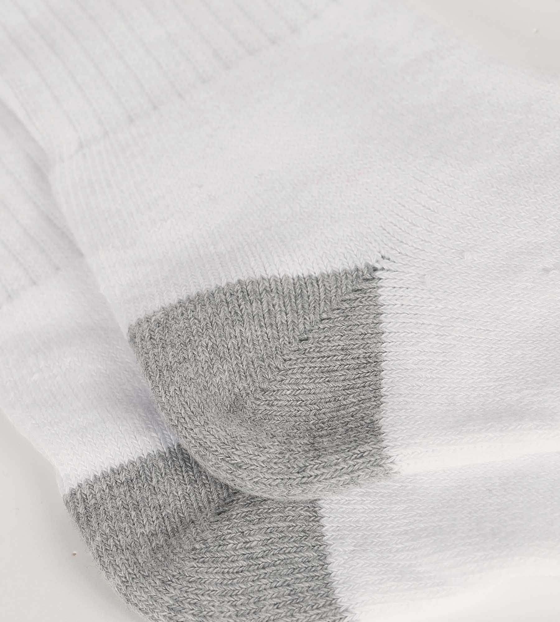 DIM Pack de 5 pares de calcetines de hombre de algodón blanco y gris claro EcoDim Sport