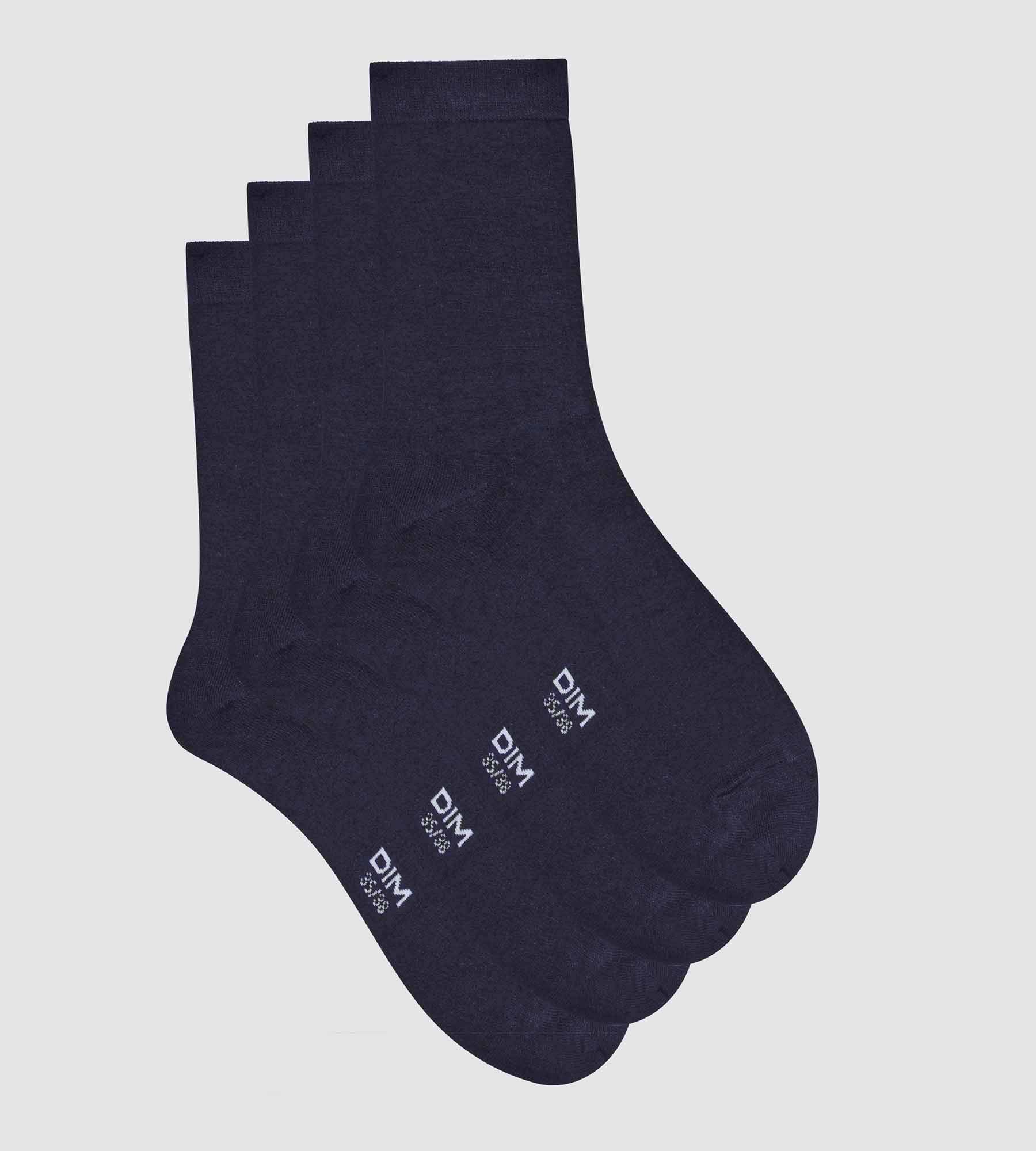 DIM Pack de 2 pares de calcetines de mujer de viscosa de bambú azul marino Dim Bambou
