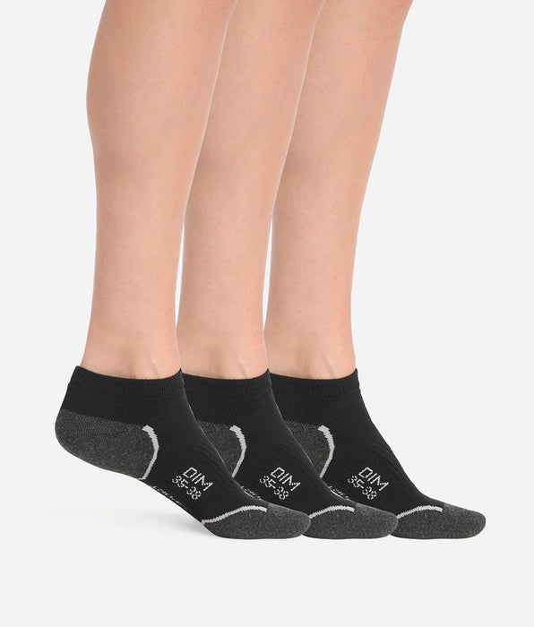 DIM Pack de 3 pares de calcetines cortos de impacto para mujer - Dim Sport