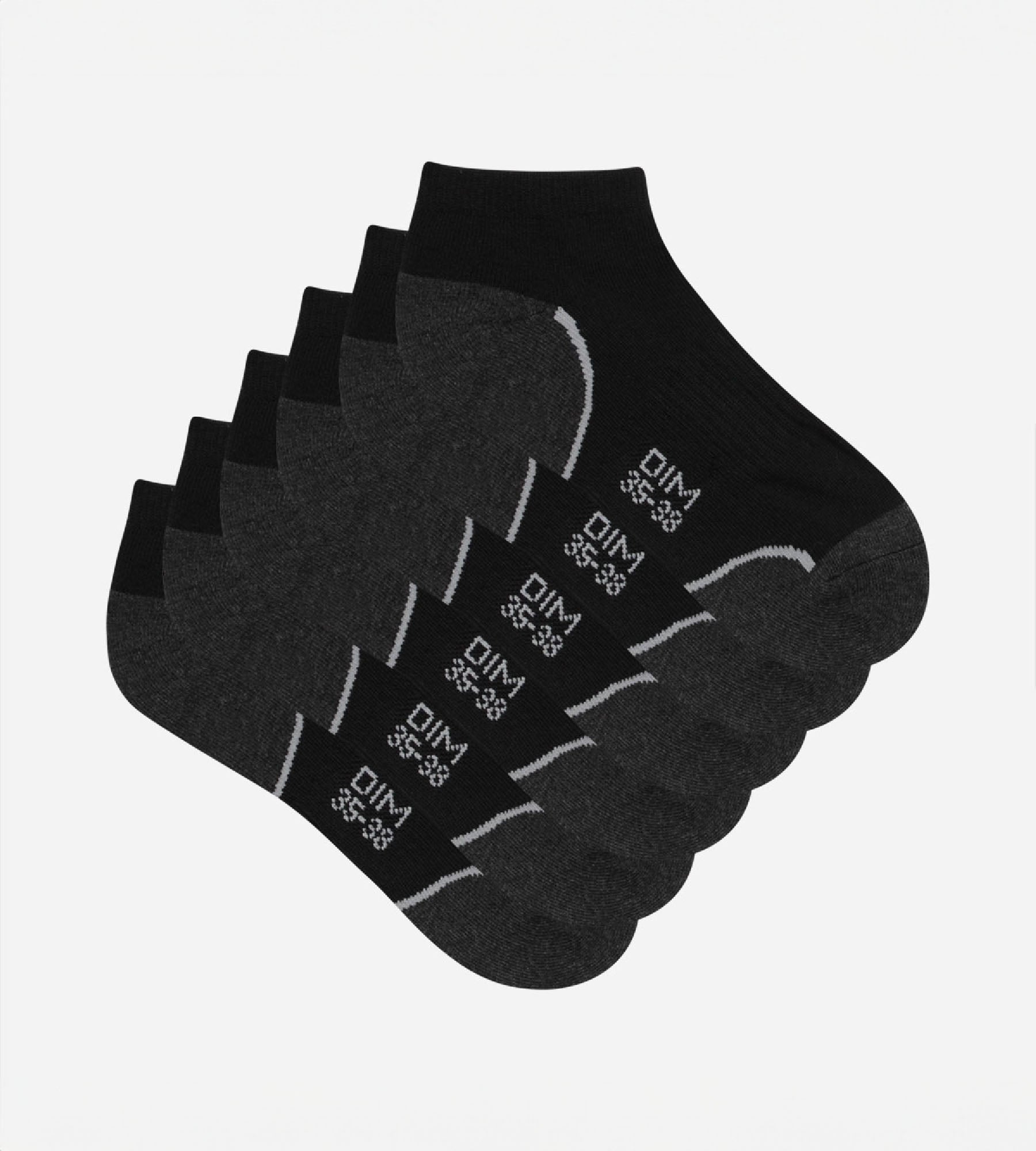 DIM Pack de 3 pares de calcetines cortos de impacto para mujer - Dim Sport