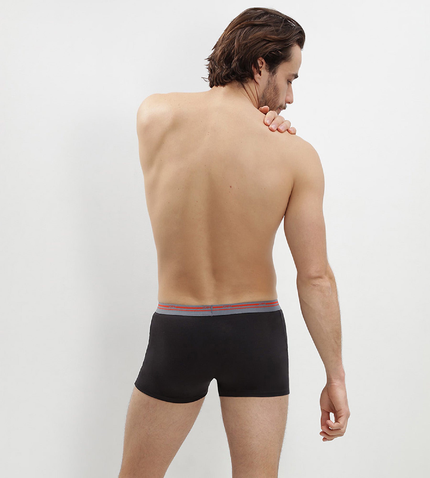 DIM Pack de 3 bóxers de algodón elástico negro para hombre Classic Colors