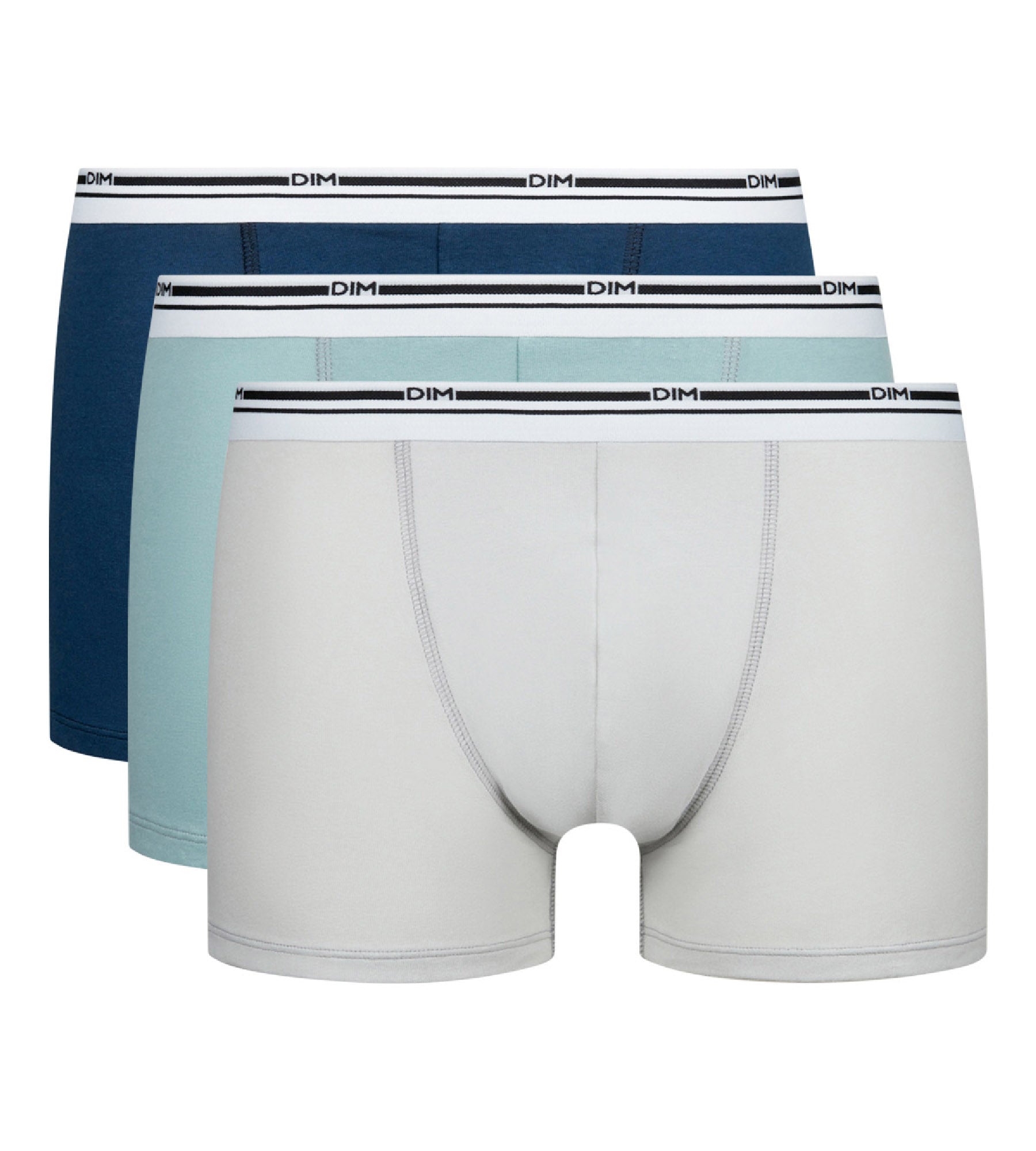 DIM Pack de 3 bóxer de hombre algodón elástico Azul Gris Classic Colors
