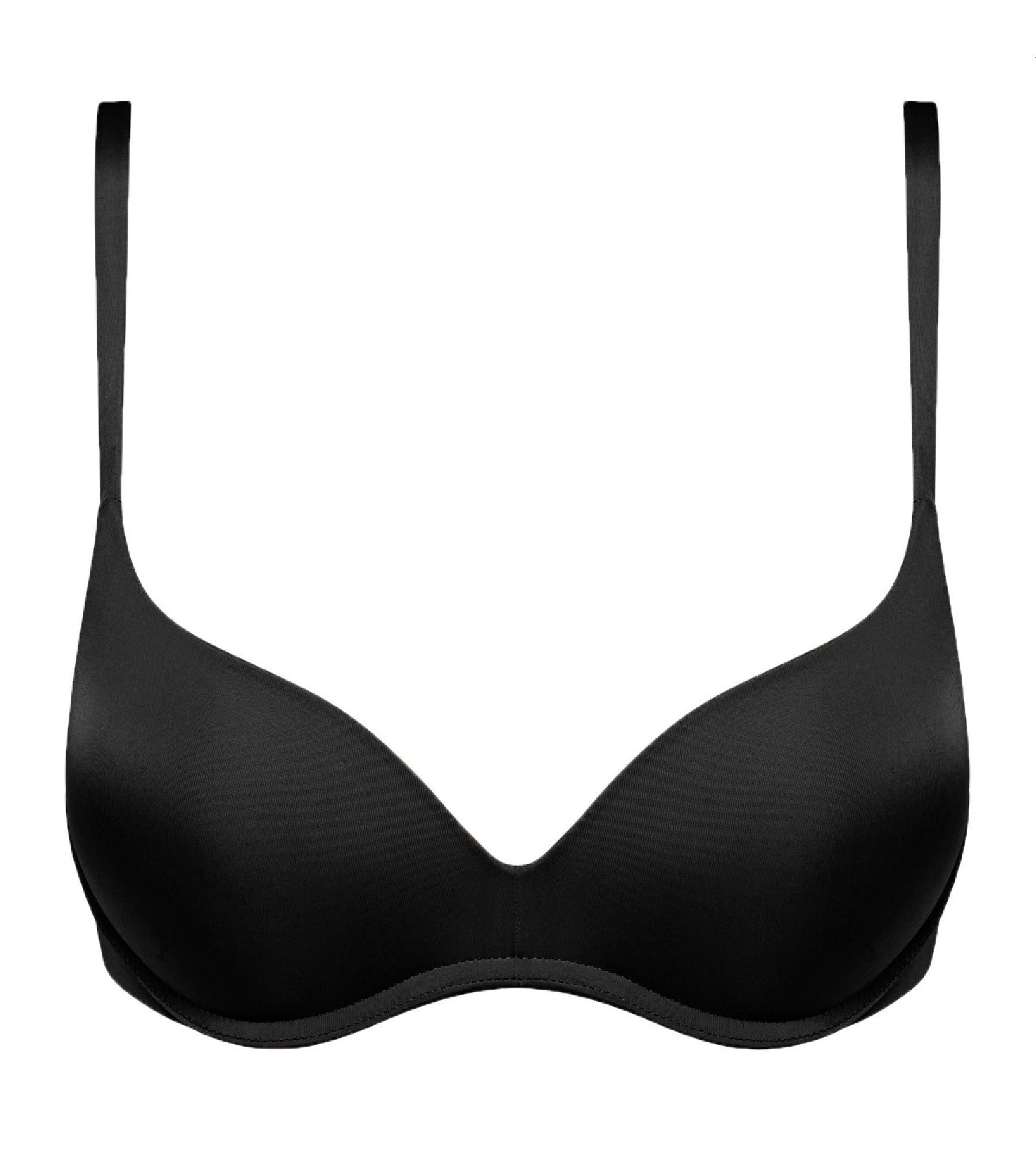 DIM Sujetador push-up sin aros de microfibra negro InvisiviFree