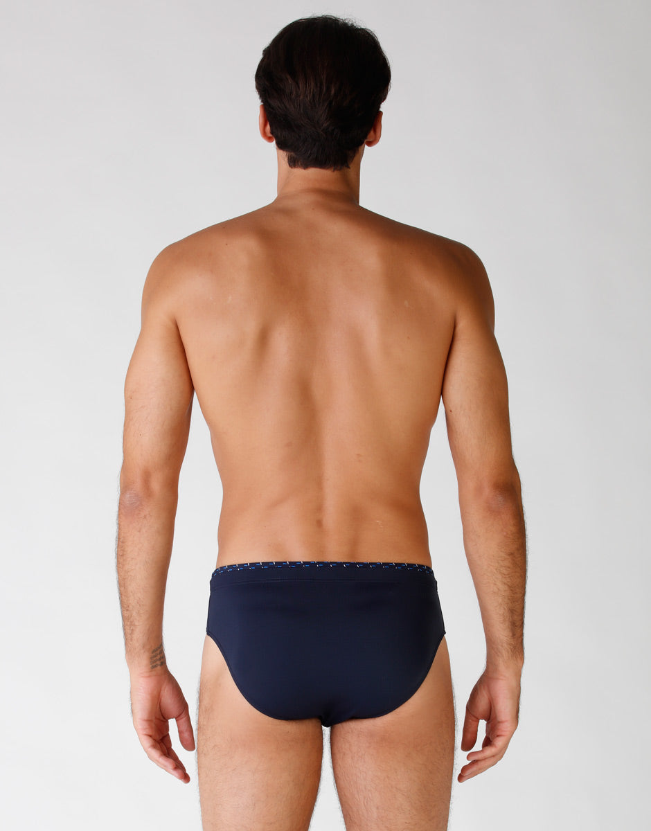 DIM Bañador de microfibra azul noche para hombre