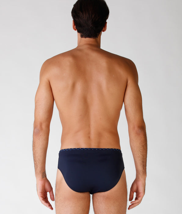 DIM Bañador de microfibra azul noche para hombre