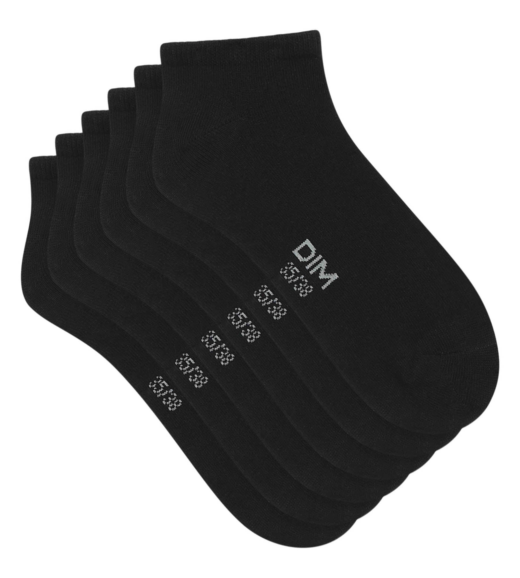 DIM Pack de 3 pares de calcetines para mujer cortos de algodón negro Dim Coton