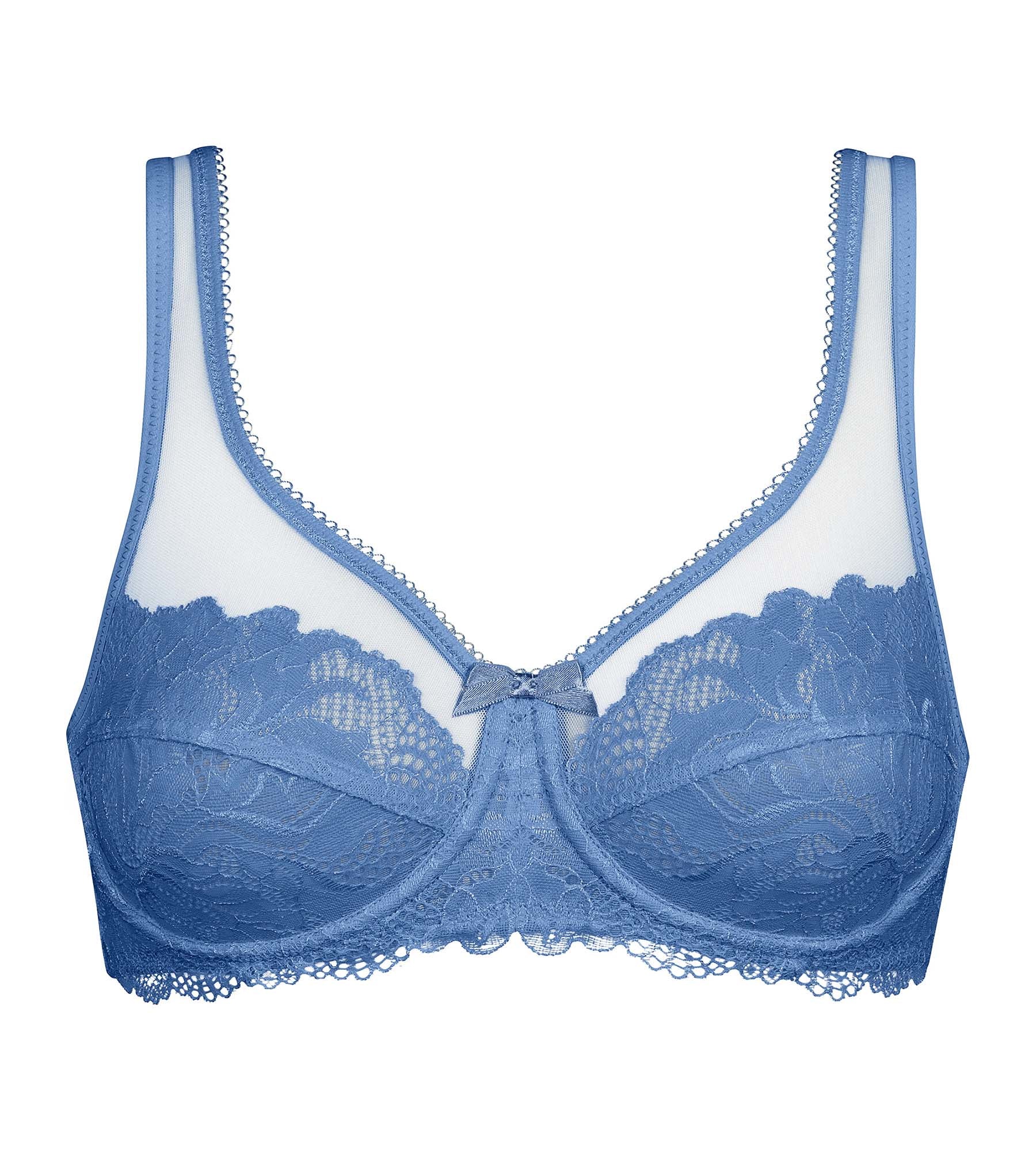 DIM Sujetador push-up de encaje azul Dim Generous Essentiel