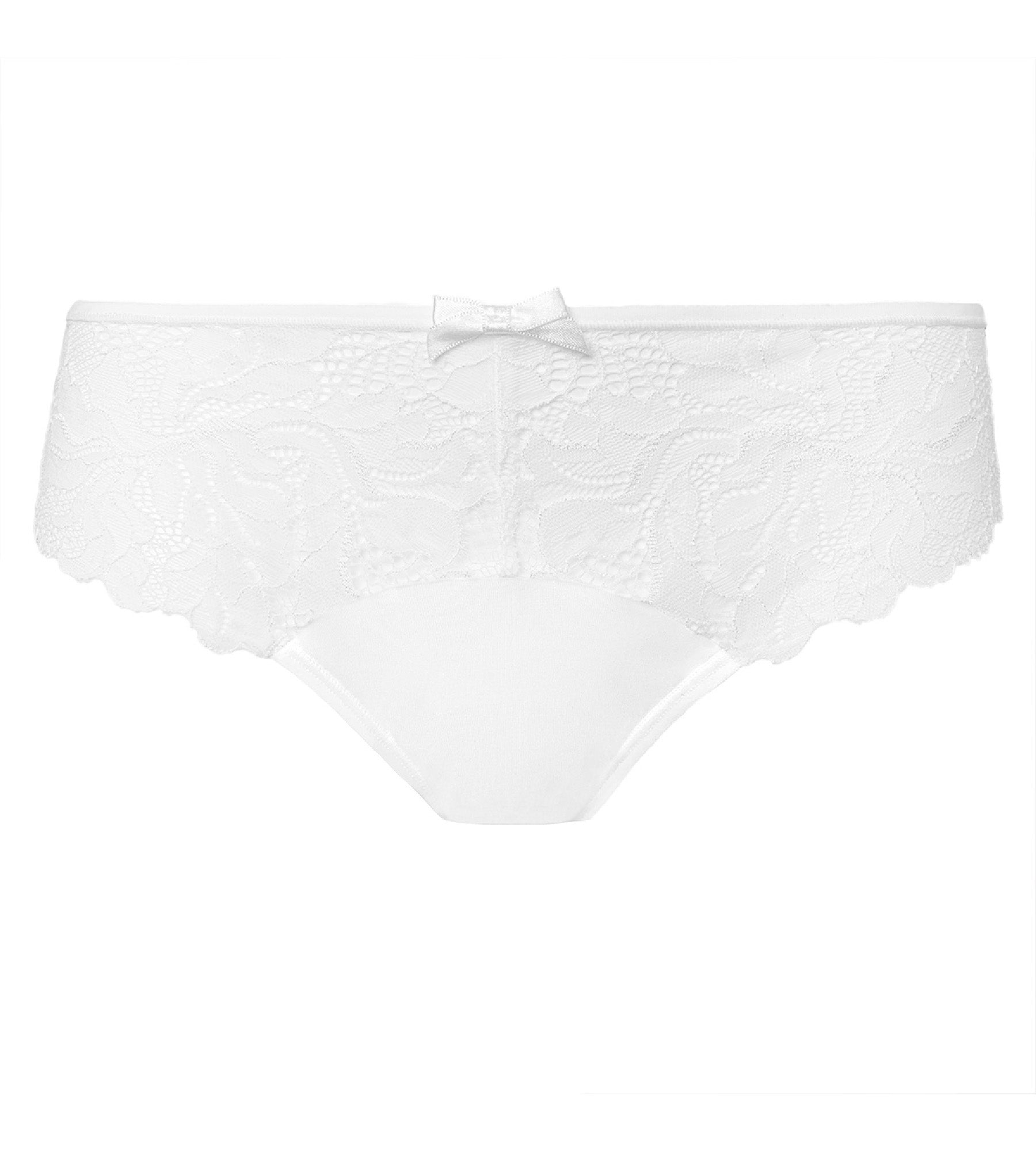 DIM Braguita blanca de microfibra y encaje Generous Essentiel