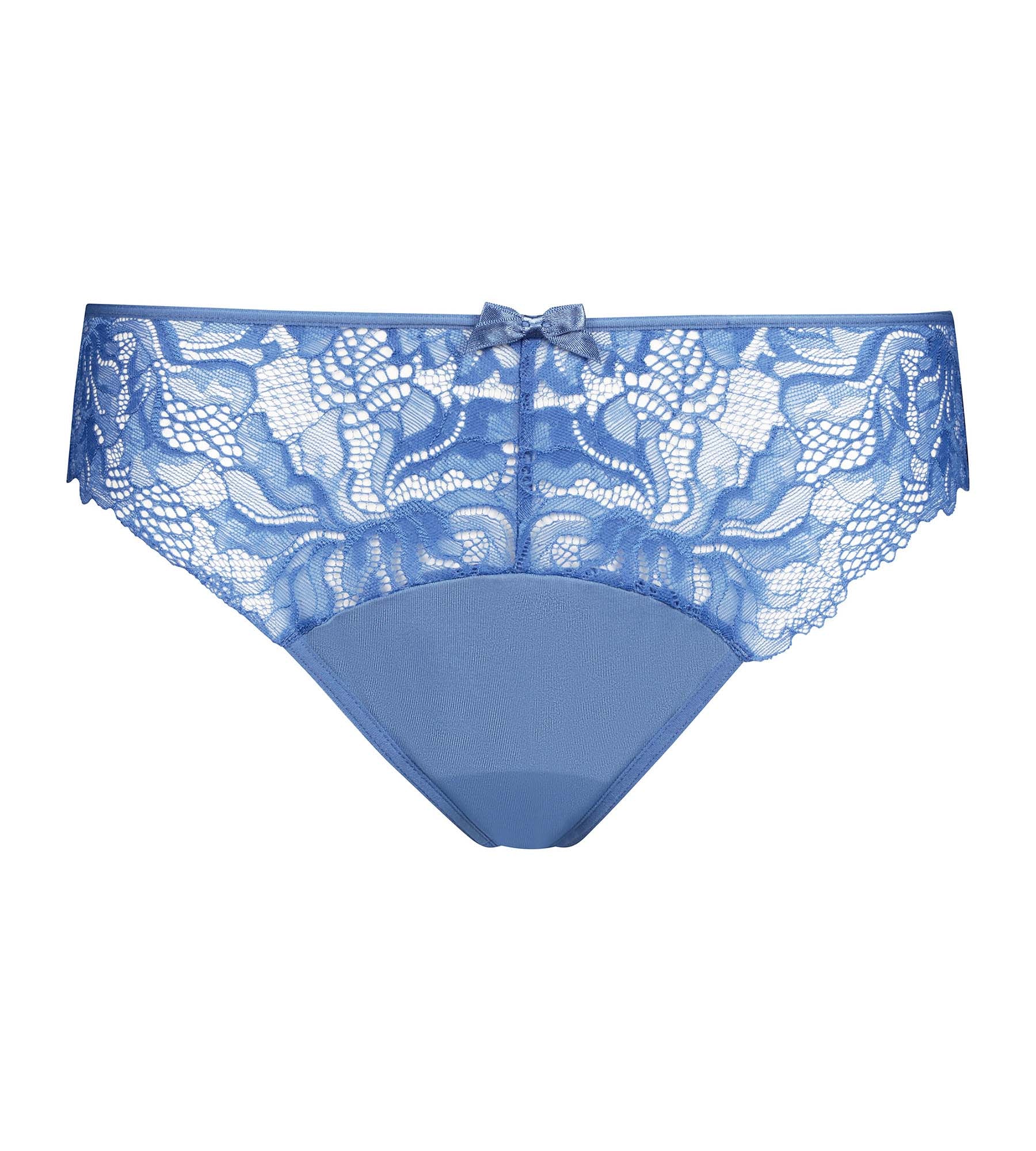 DIM Braga de mujer de microfibra y encaje Azul Dim Generous Essentiel