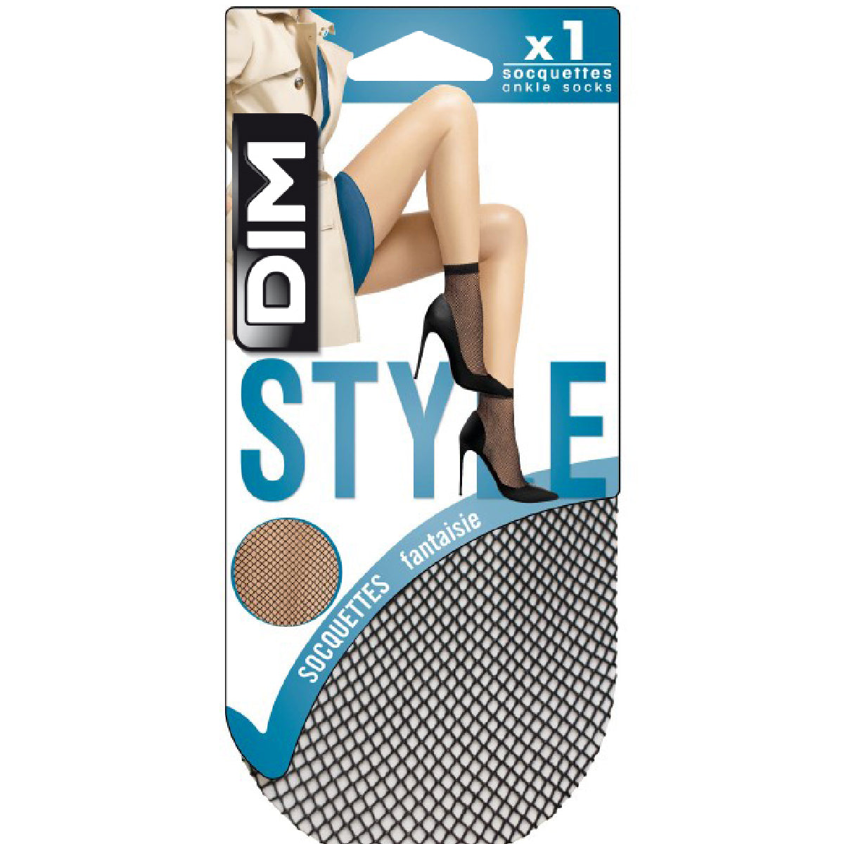 DIM Calcetines Style de rejilla negros para mujer
