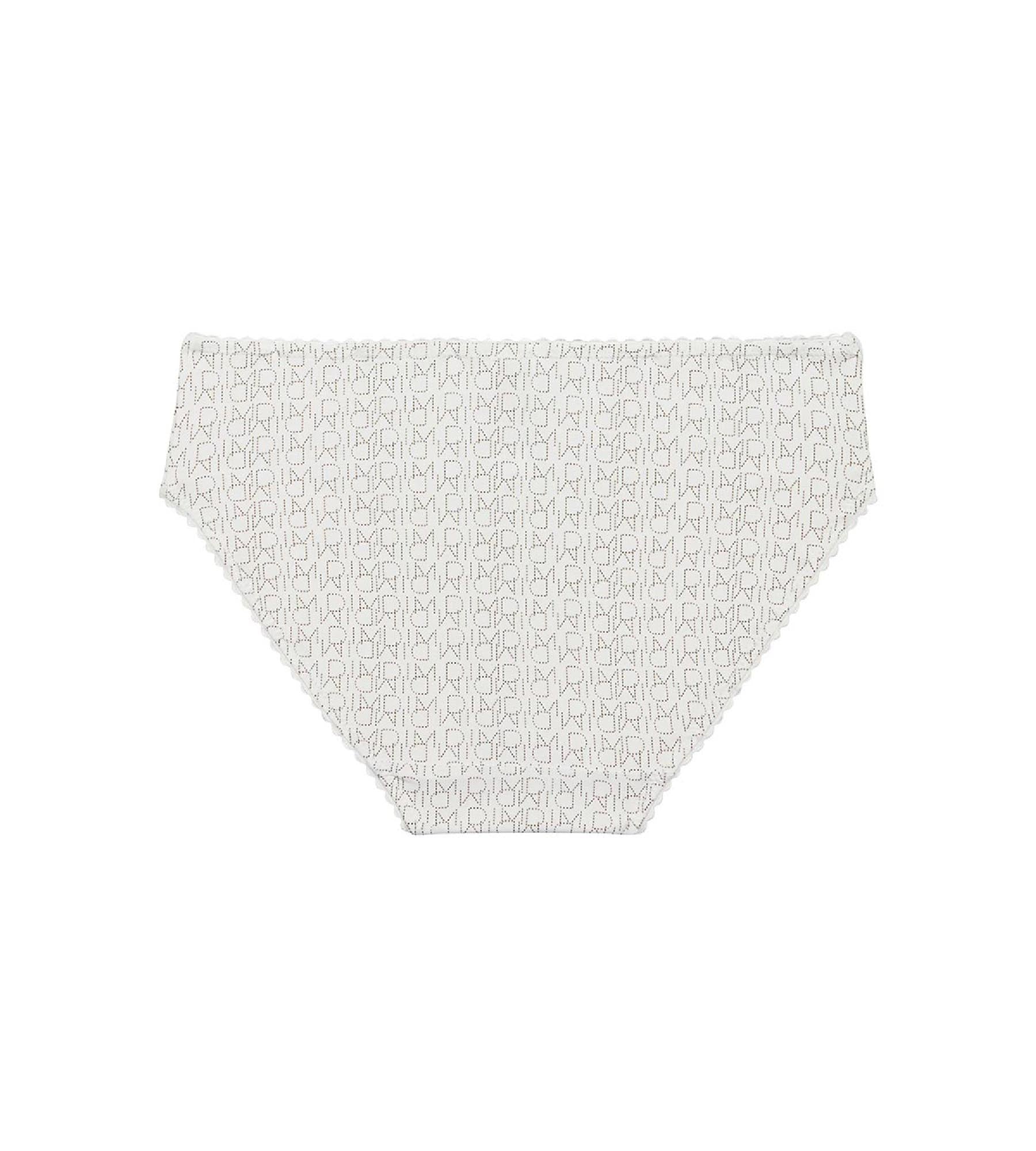 DIM Braguita de niña blanca de microfibra con estampado de logos - Dim Touch