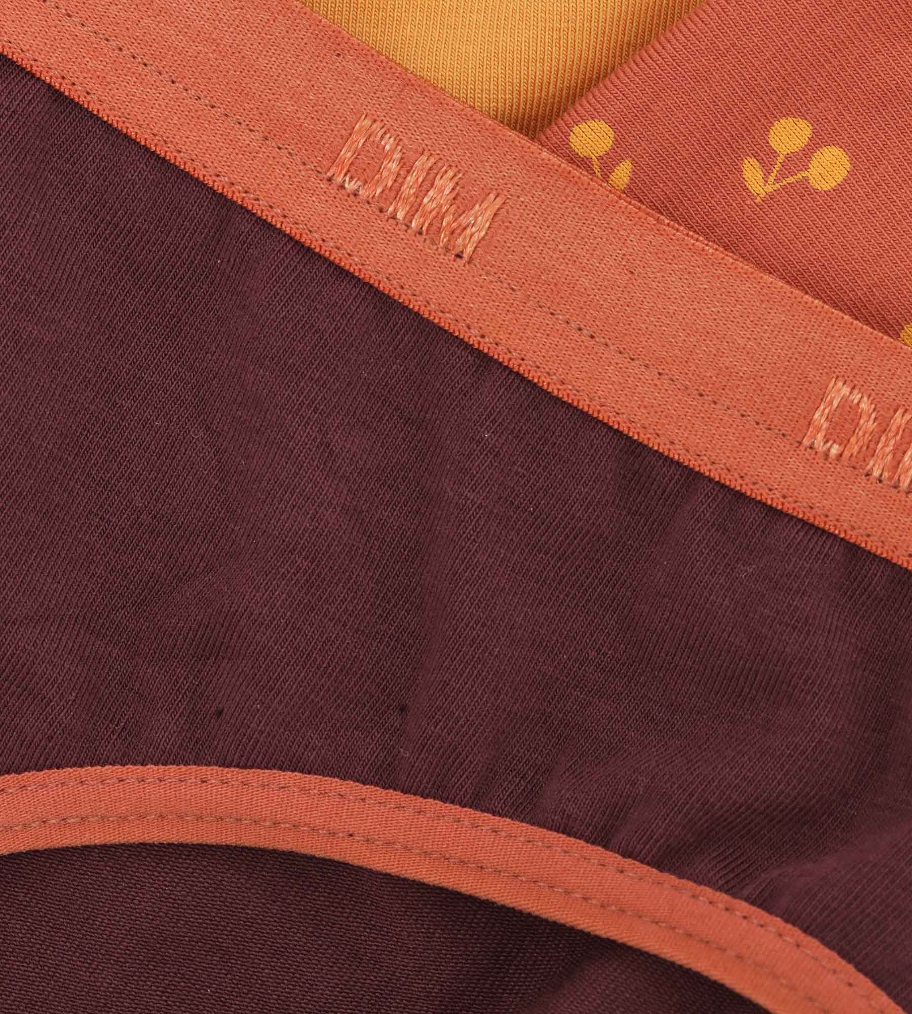 DIM Pack de 3 braguitas de niña de algodón con estampado de cerezas Chocolate Les Pockets