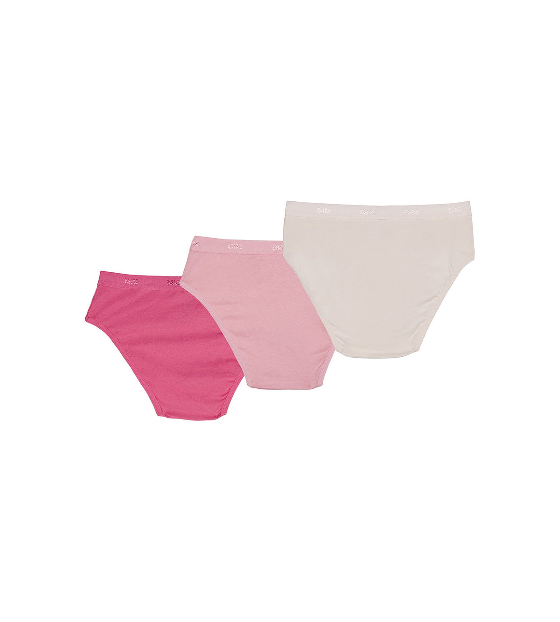 DIM Juego de 3 bragas de nácar y rosa DIM Girl