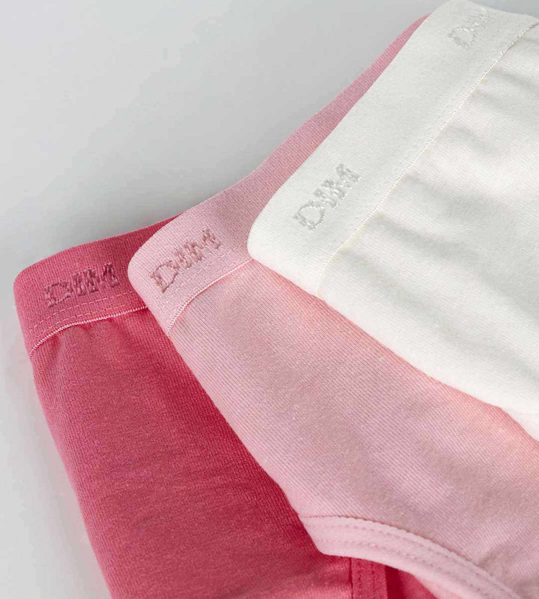 DIM Juego de 3 bragas de nácar y rosa DIM Girl