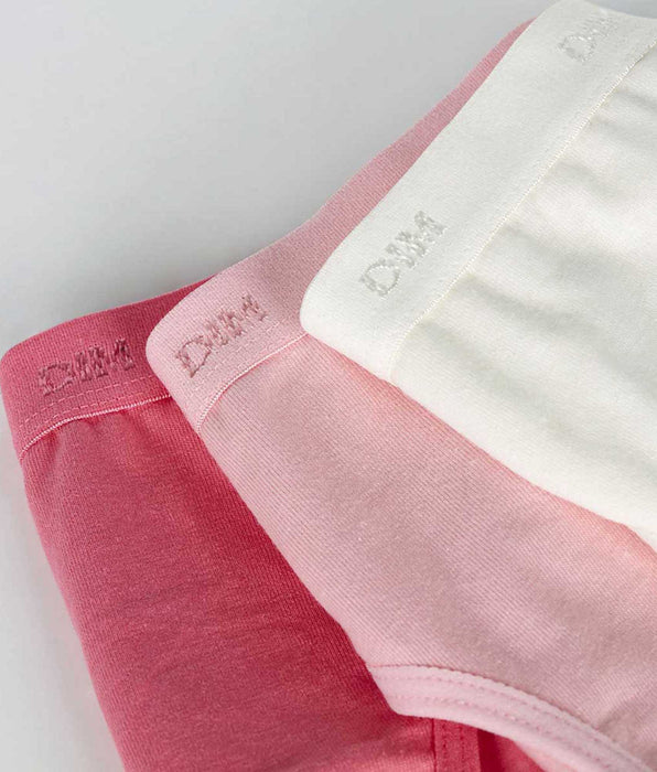 DIM Juego de 3 bragas de nácar y rosa DIM Girl