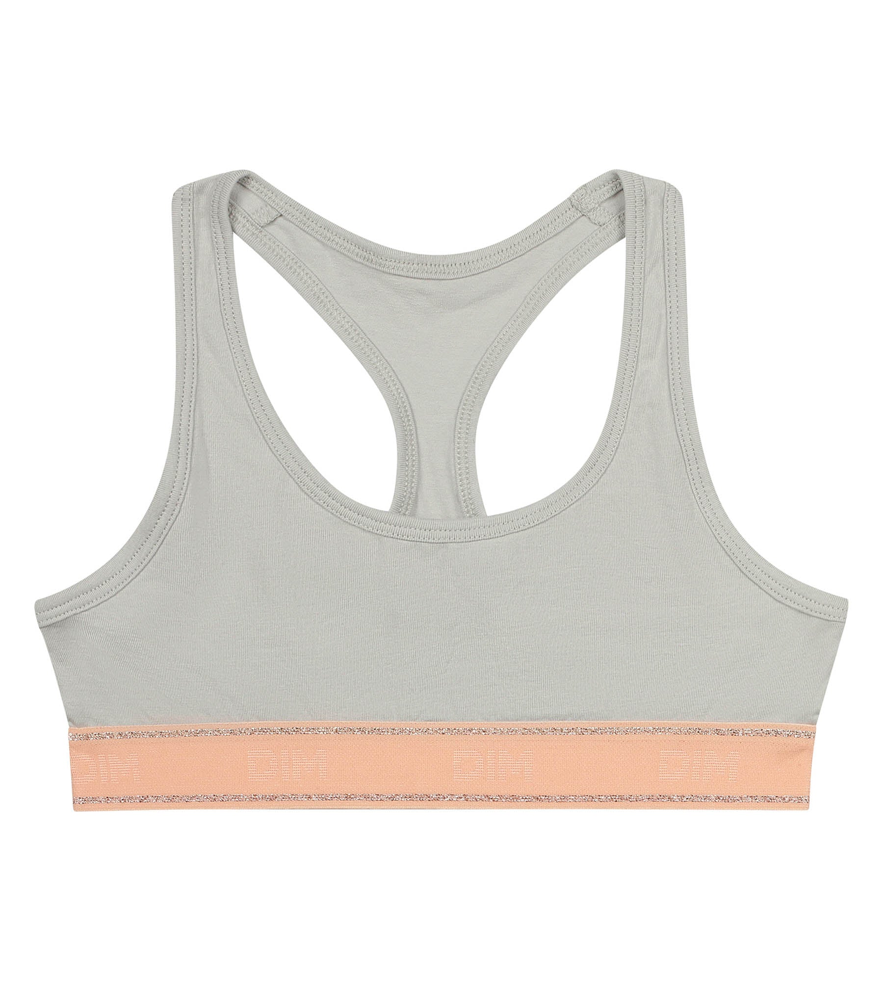 DIM Sujetador gris y rosa de niña Dim Sport