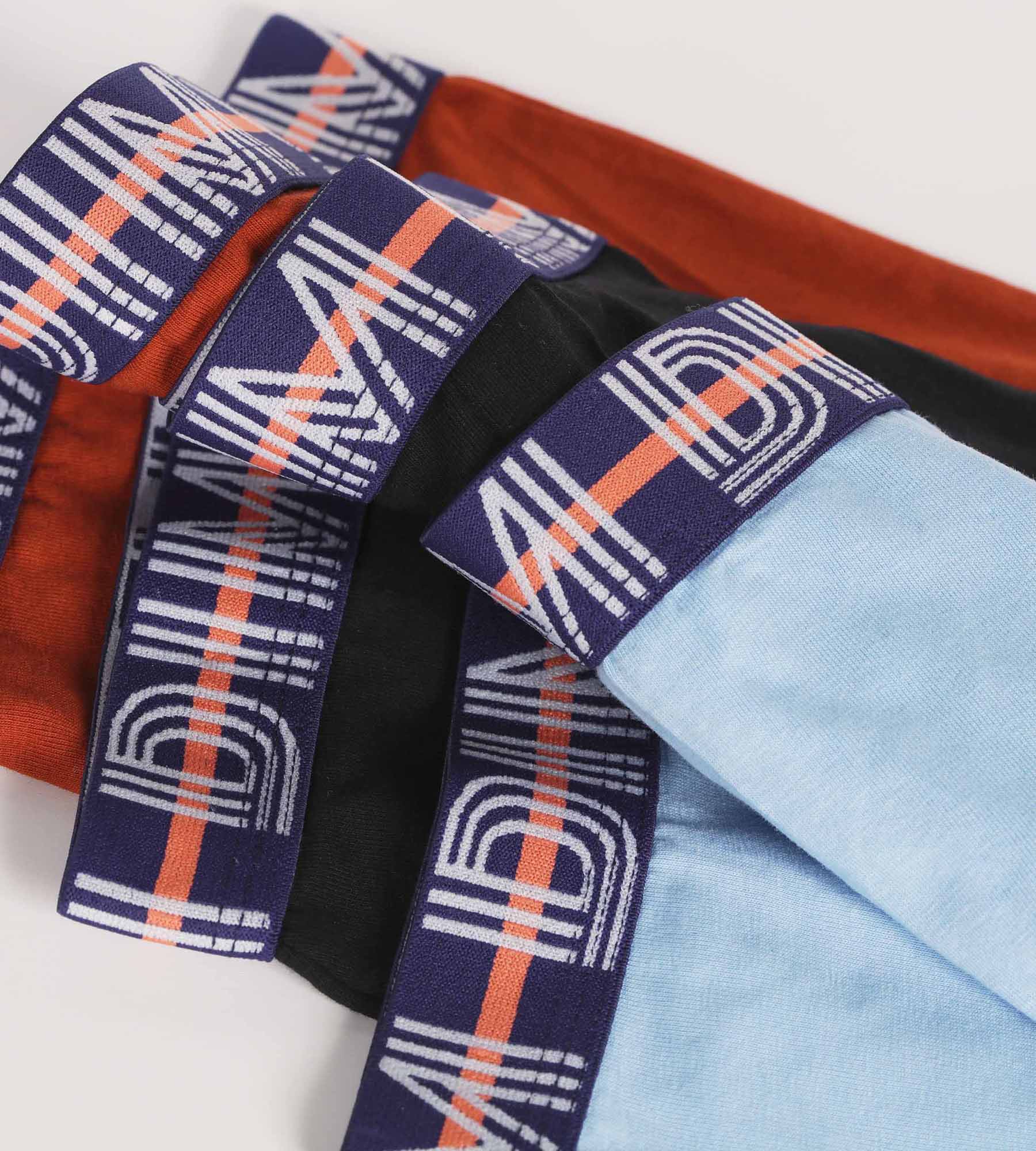 DIM Pack de 3 calzoncillos bóxer azul rojo de niño con cintura de algodón elástico Dim Graphic