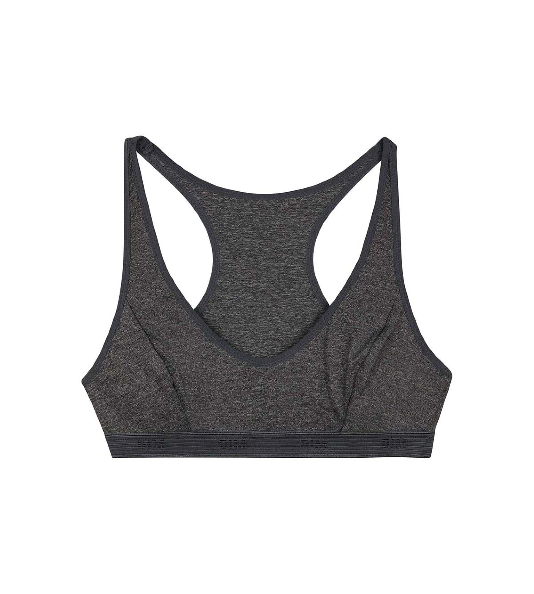 DIM Sujetador deportivo niña gris oscuro de microfibra Dim Micro
