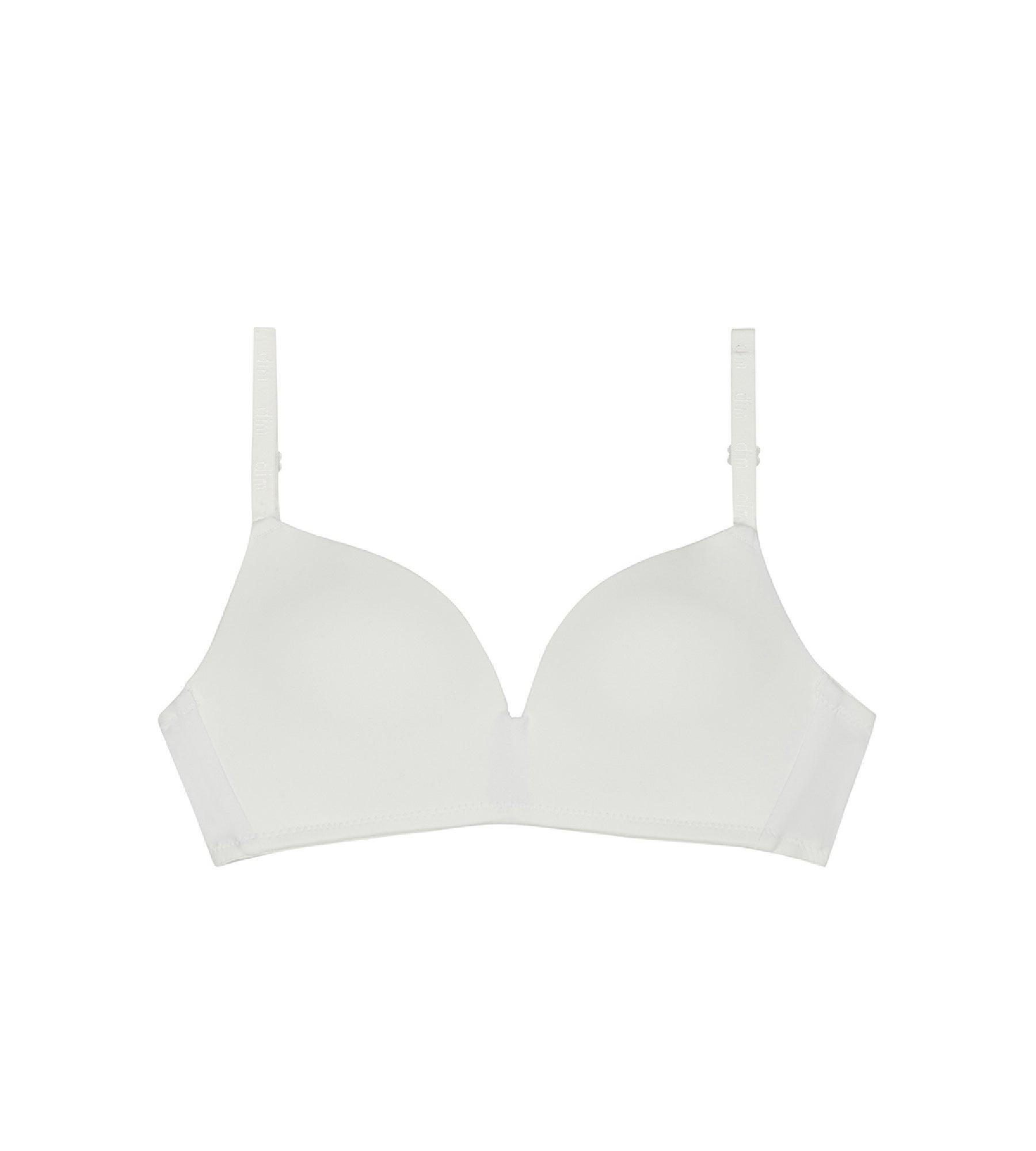 DIM Sujetador triangular blanco con copas niña Dim Invisible