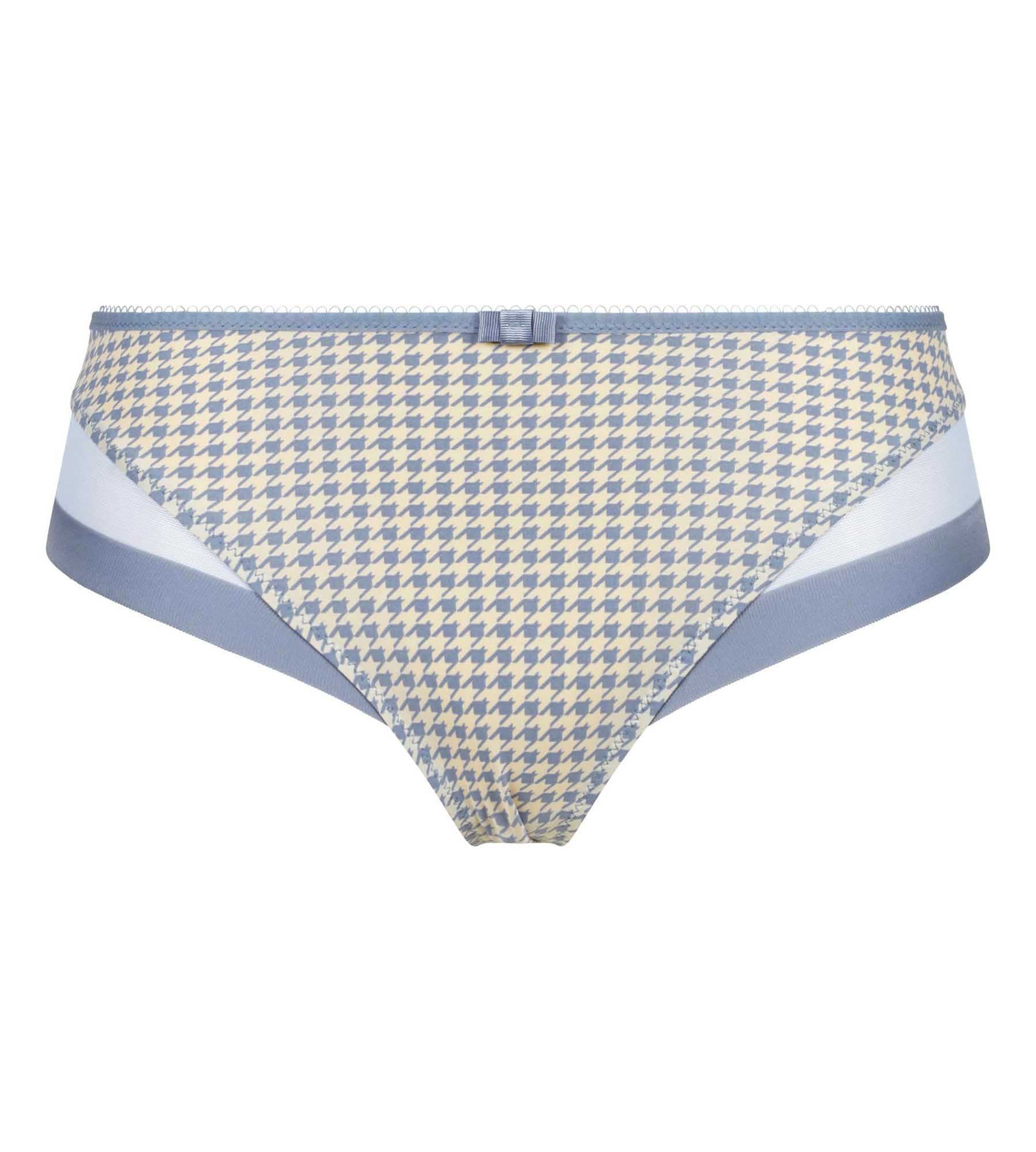 DIM Braga de mujer con estampado de pata de gallo semi transparente Dim Generous