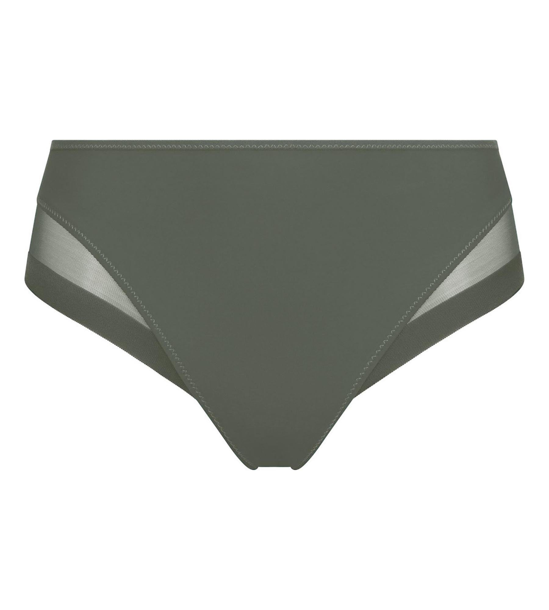 DIM Slip mujer microfibra y tul Verde Tenis Dim Generoso