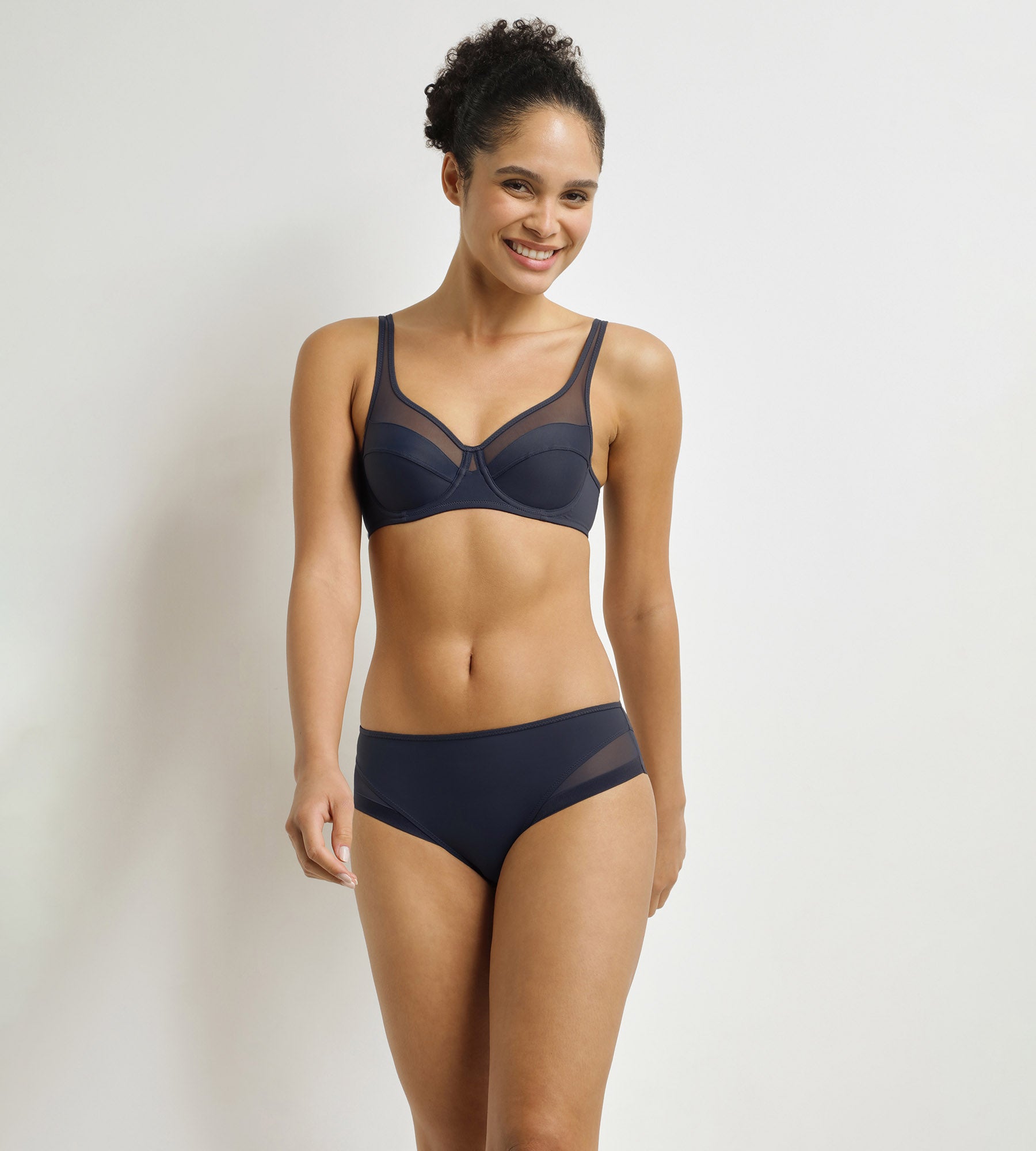 DIM Braga semitransparente de mujer Azul Formal Dim Generosa