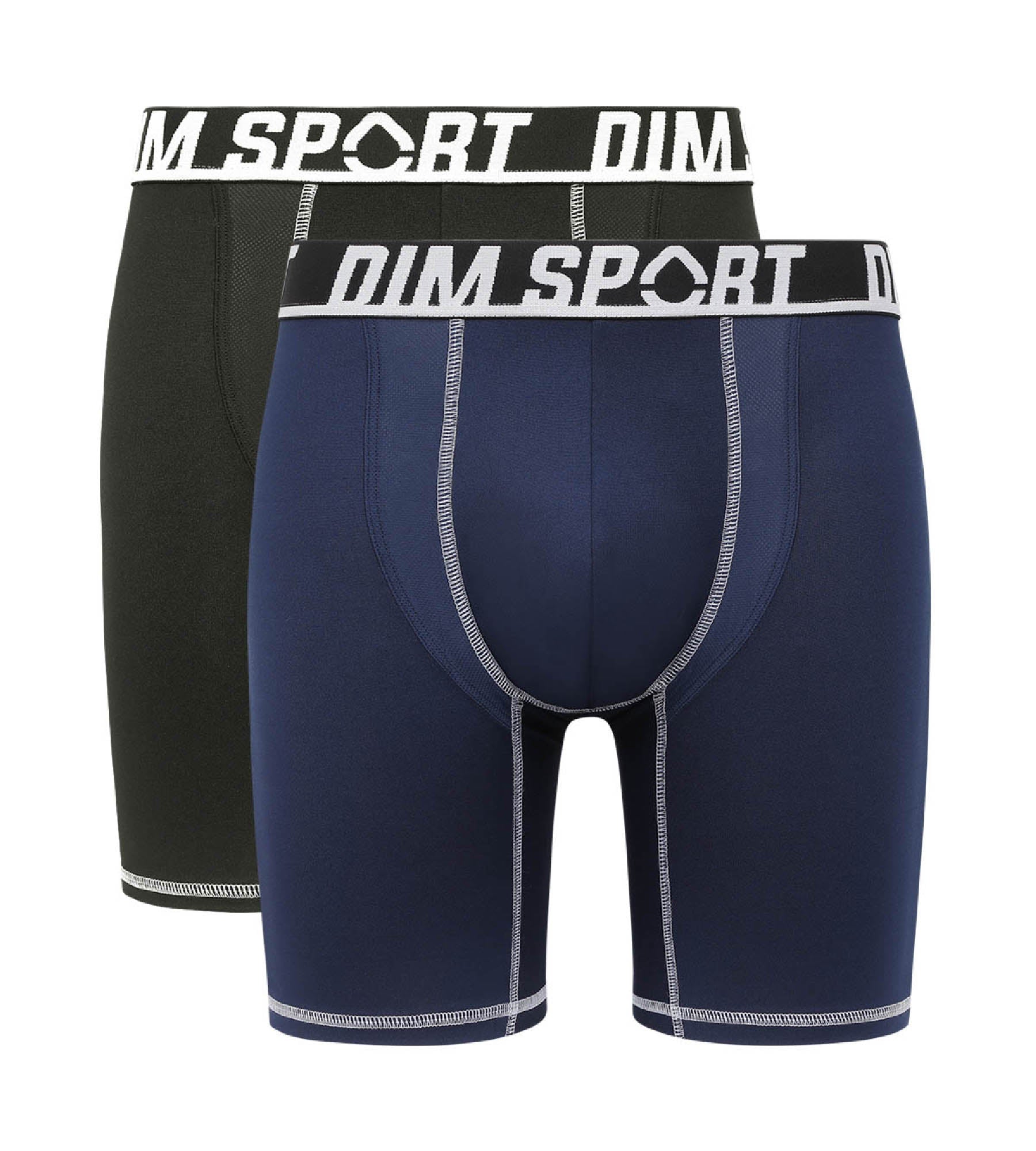 DIM Pack de bóxers largos en microfibra termorreguladores Gris Negro Dim Sport