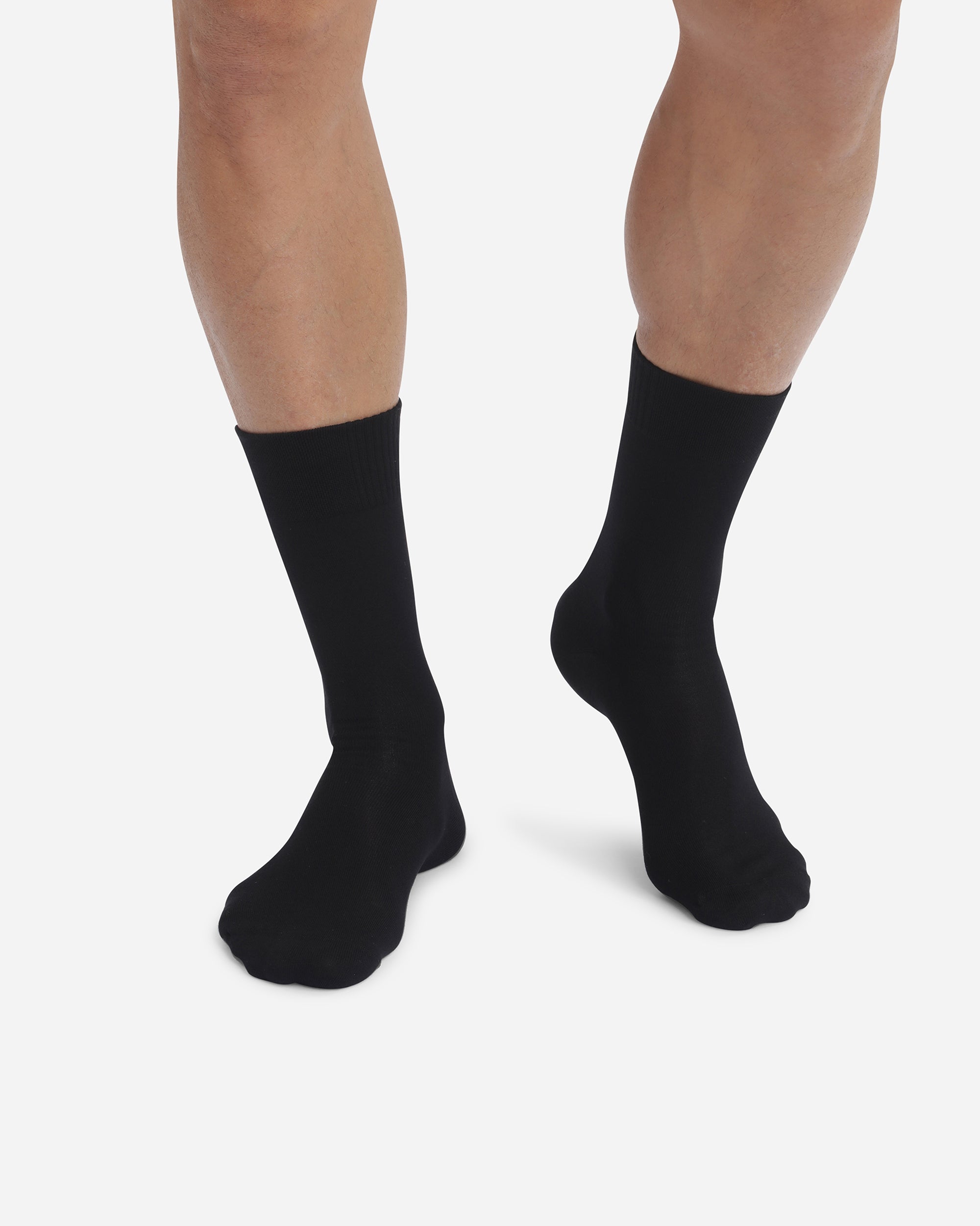 DIM Calcetines negros de viscosa para hombre Dim Bambou