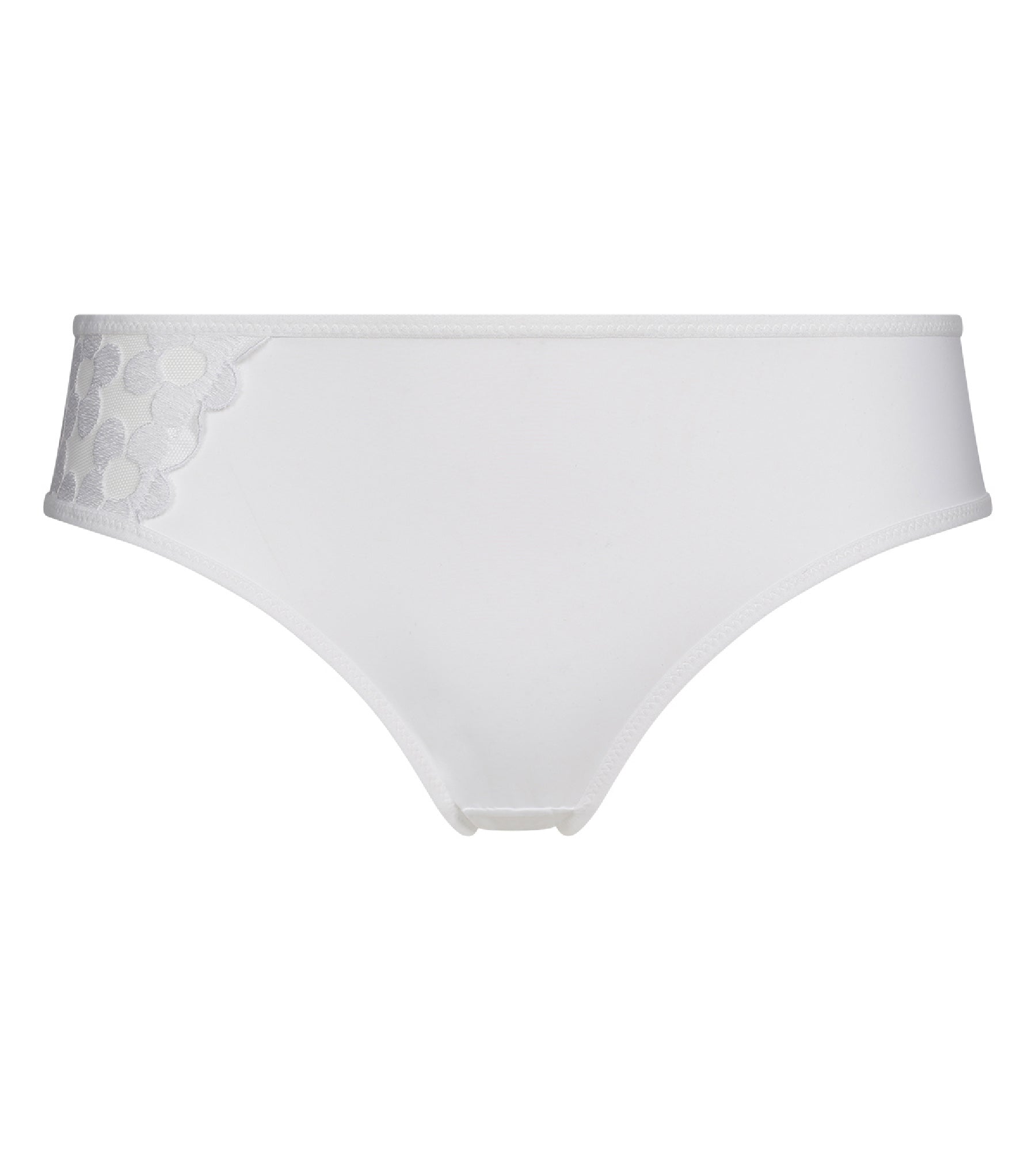 DIM Braga blanca de microfibra Generous Broderie