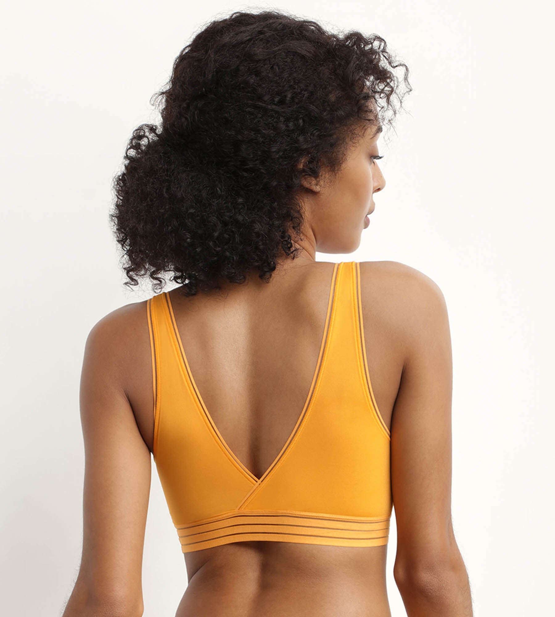 DIM Sujetador triangular sin aros de microfibra Amarillo Oh My Dim's
