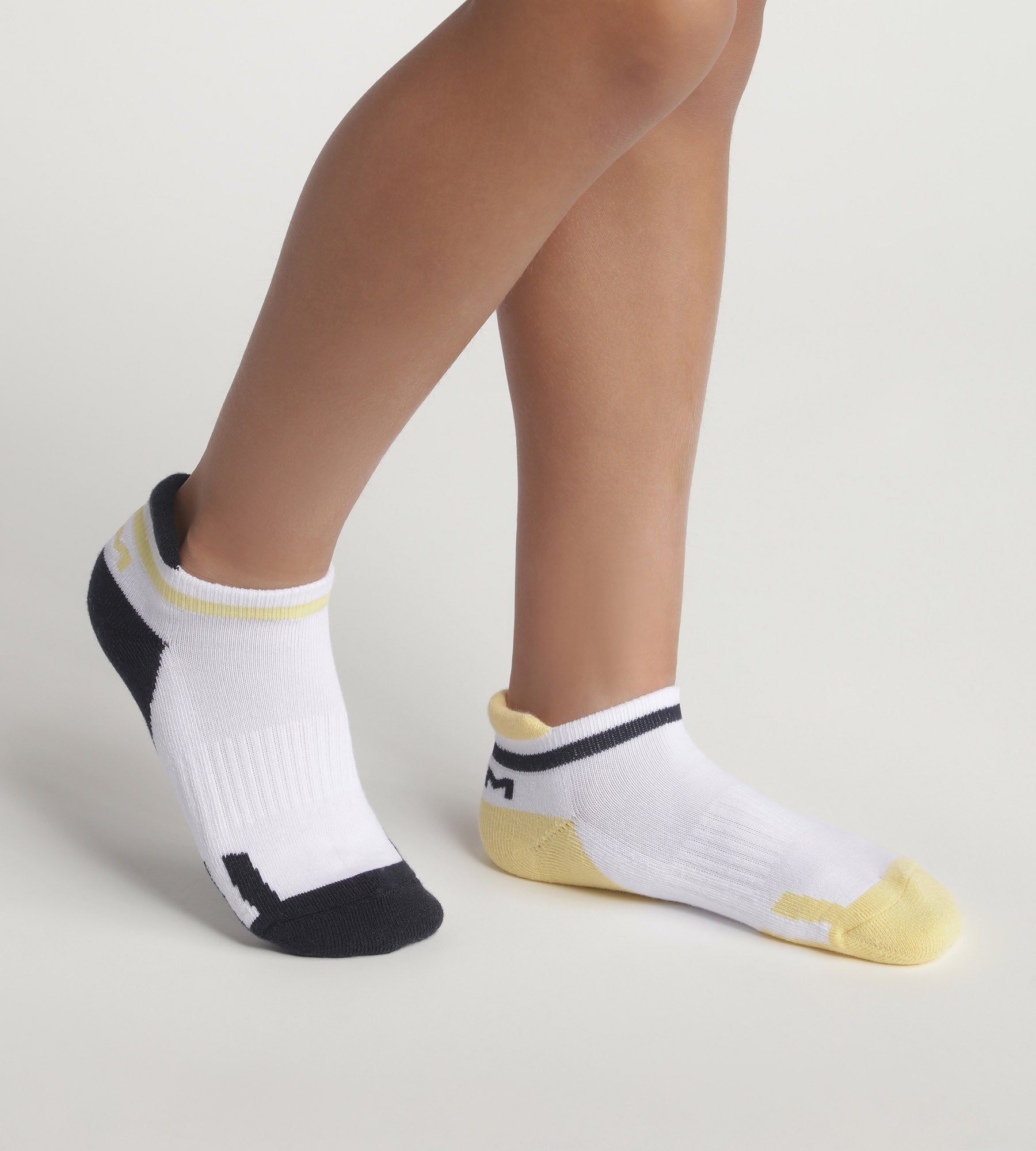 DIM Pack de 2 calcetines de algodón unisex Navy Yellow Dim Sport