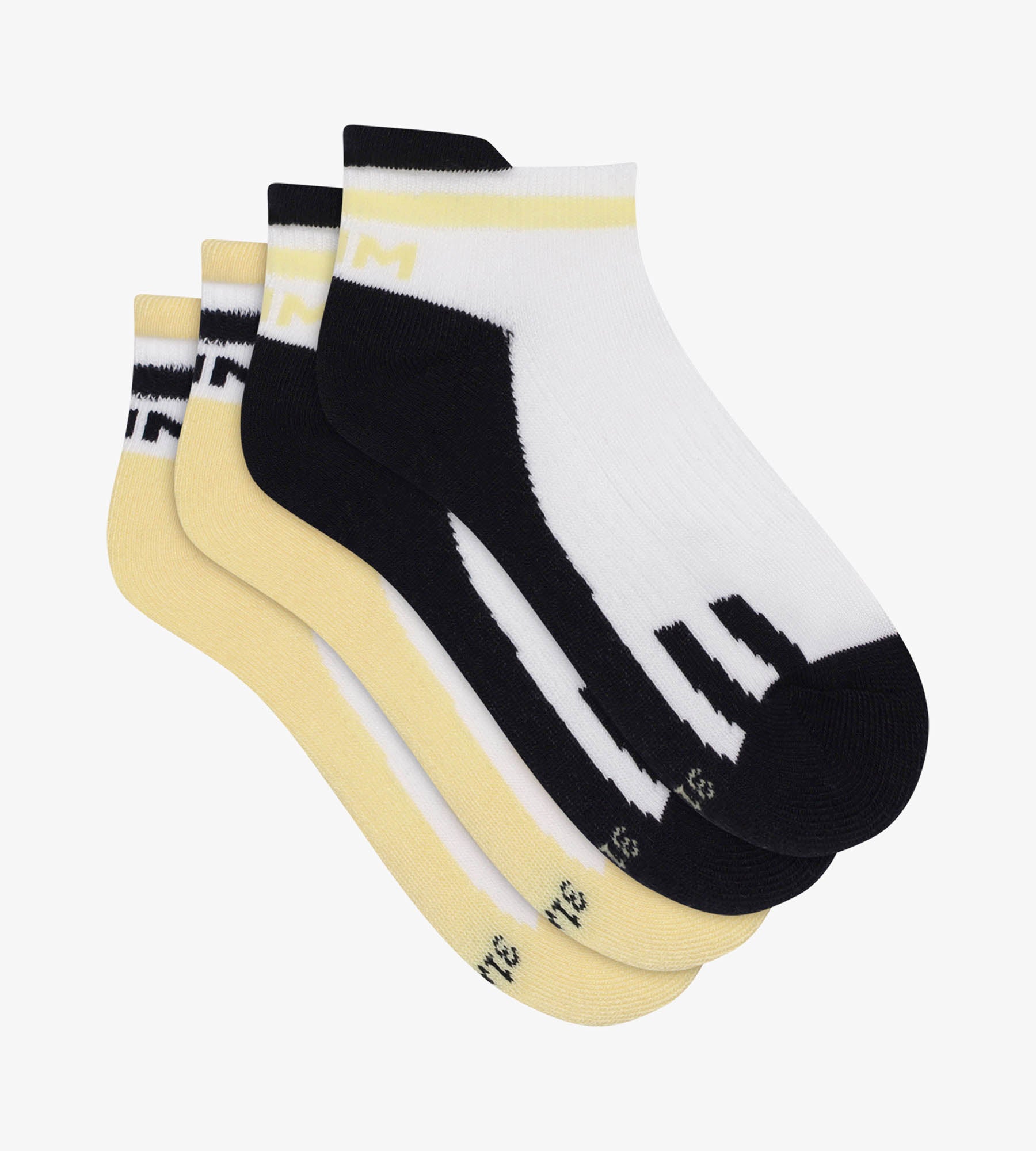 DIM Pack de 2 calcetines de algodón unisex Navy Yellow Dim Sport