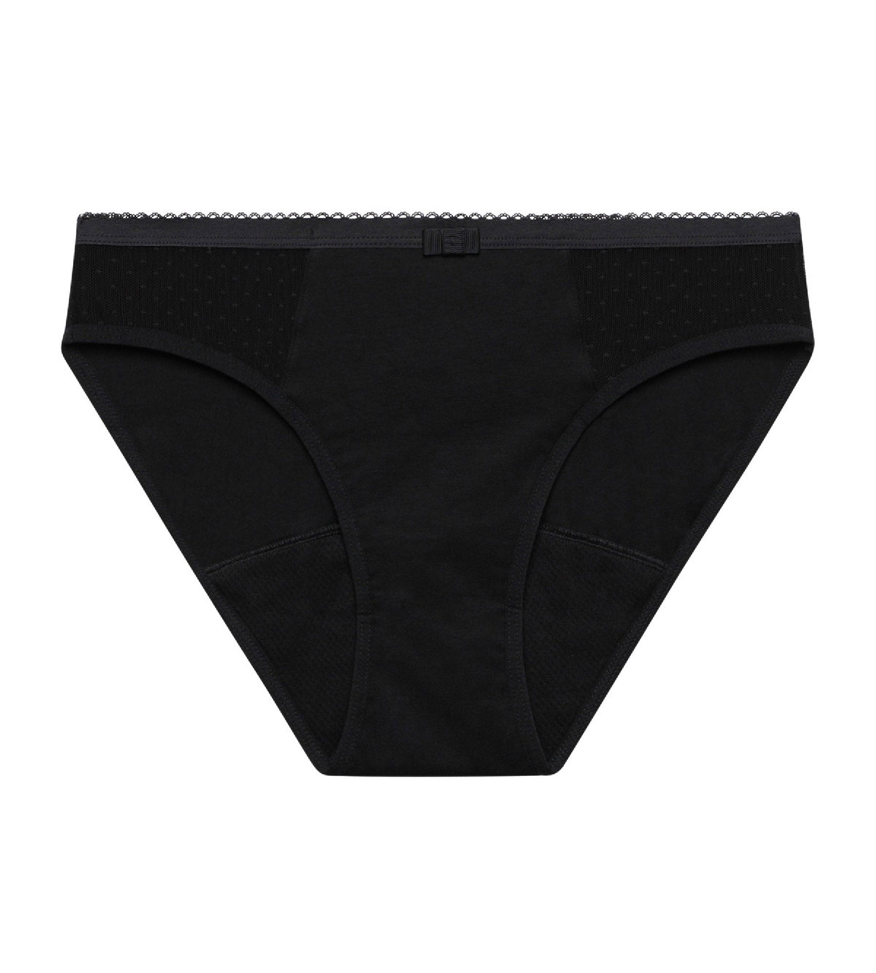 DIM Dim Protect braga menstrual negra lavable de algodón orgánico para flujo medio
