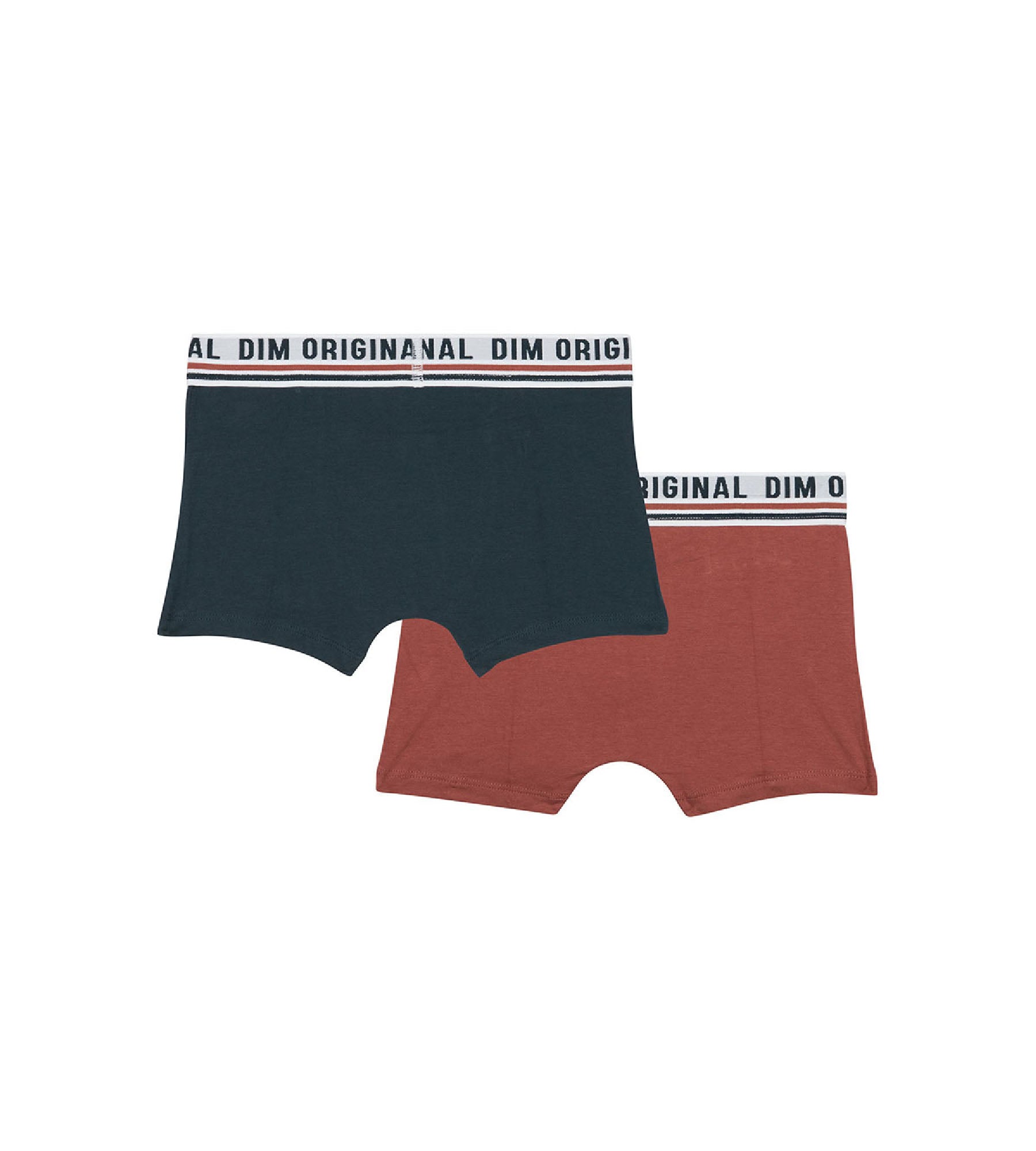 DIM Pack de 2 bóxer en algodón elástico Azul Rojo cintura retro Dim Originals